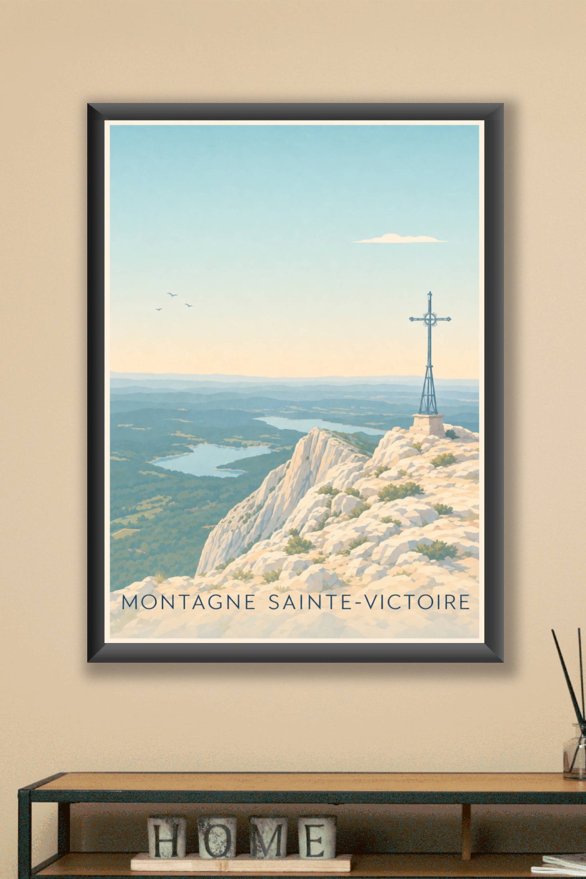 Affiche Montagne Sainte-Victoire, Croix de Provence