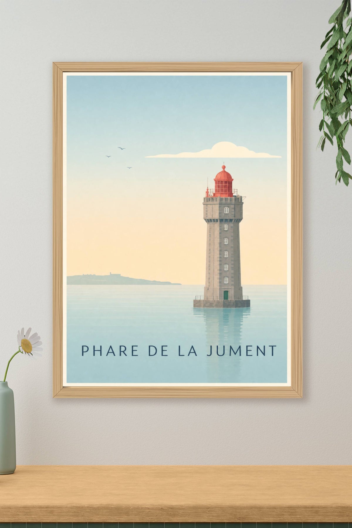 Affiche du Phare de la Jument, poster Bretagne