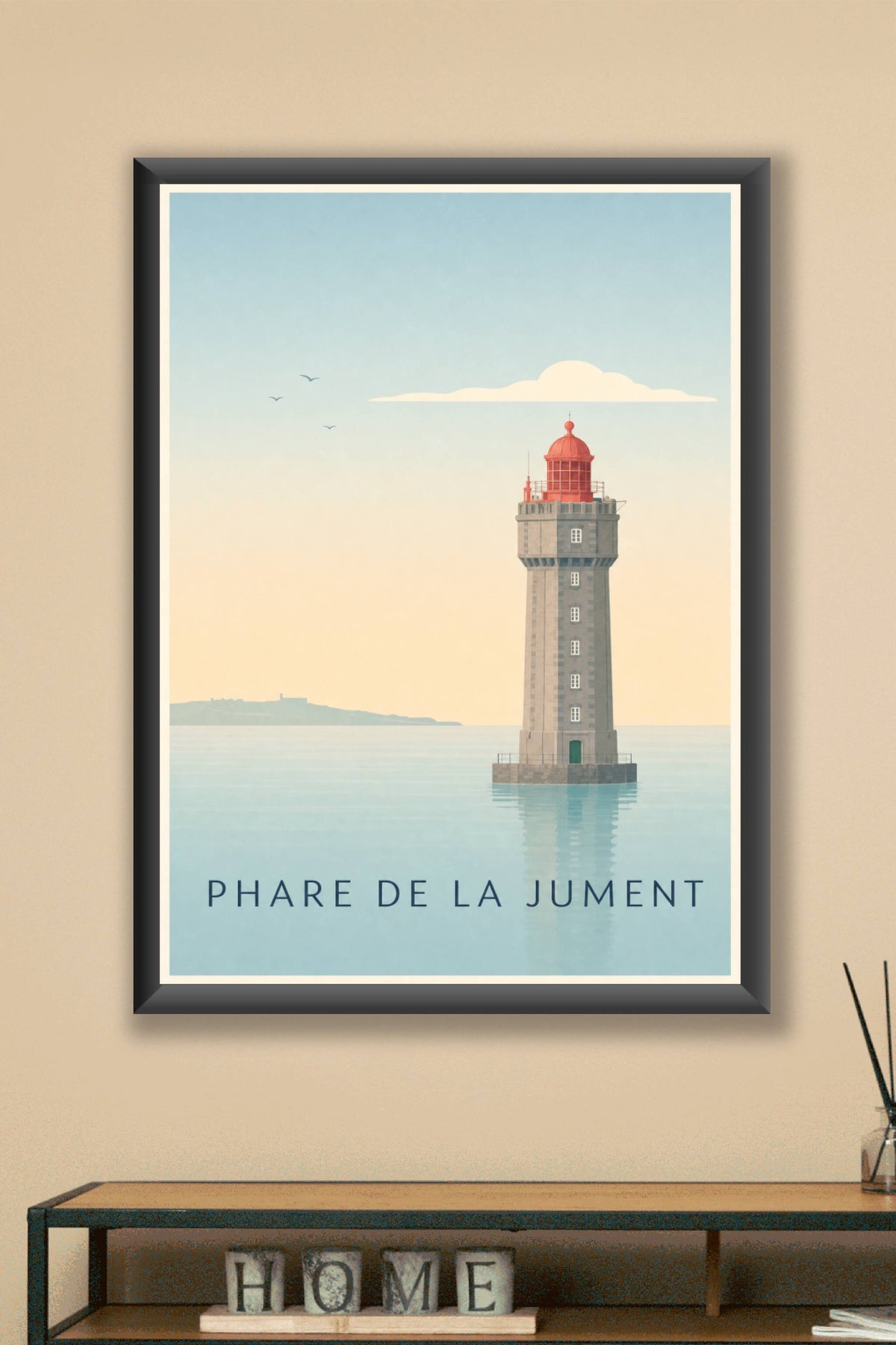 Affiche du Phare de la Jument, poster Bretagne