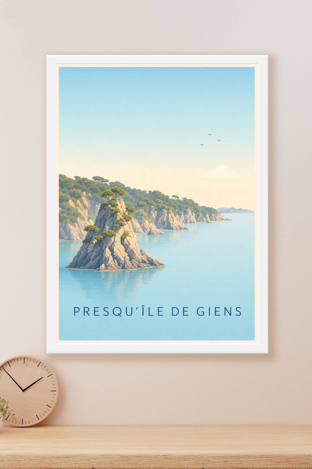 Affiche de la Presqu'île de Giens, poster falaises