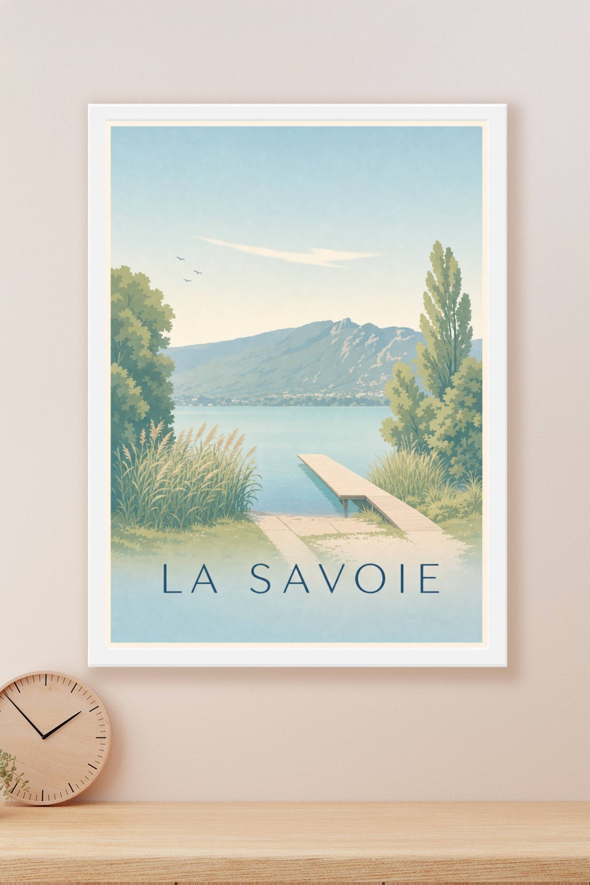 Affiche de la Savoie, poster lac et ponton