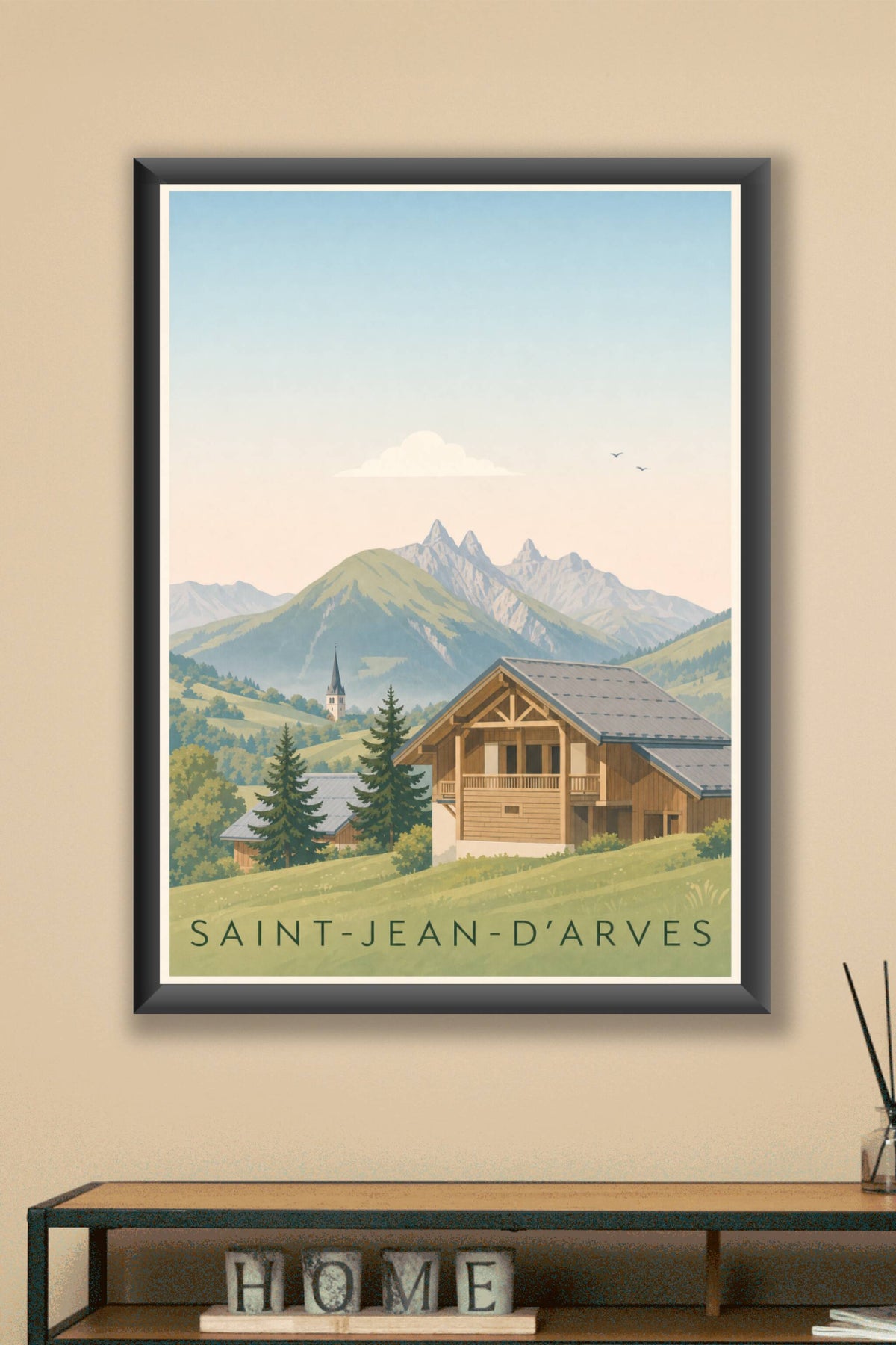Affiche Saint-Jean-d'Arves, Les Aiguilles d'Arves