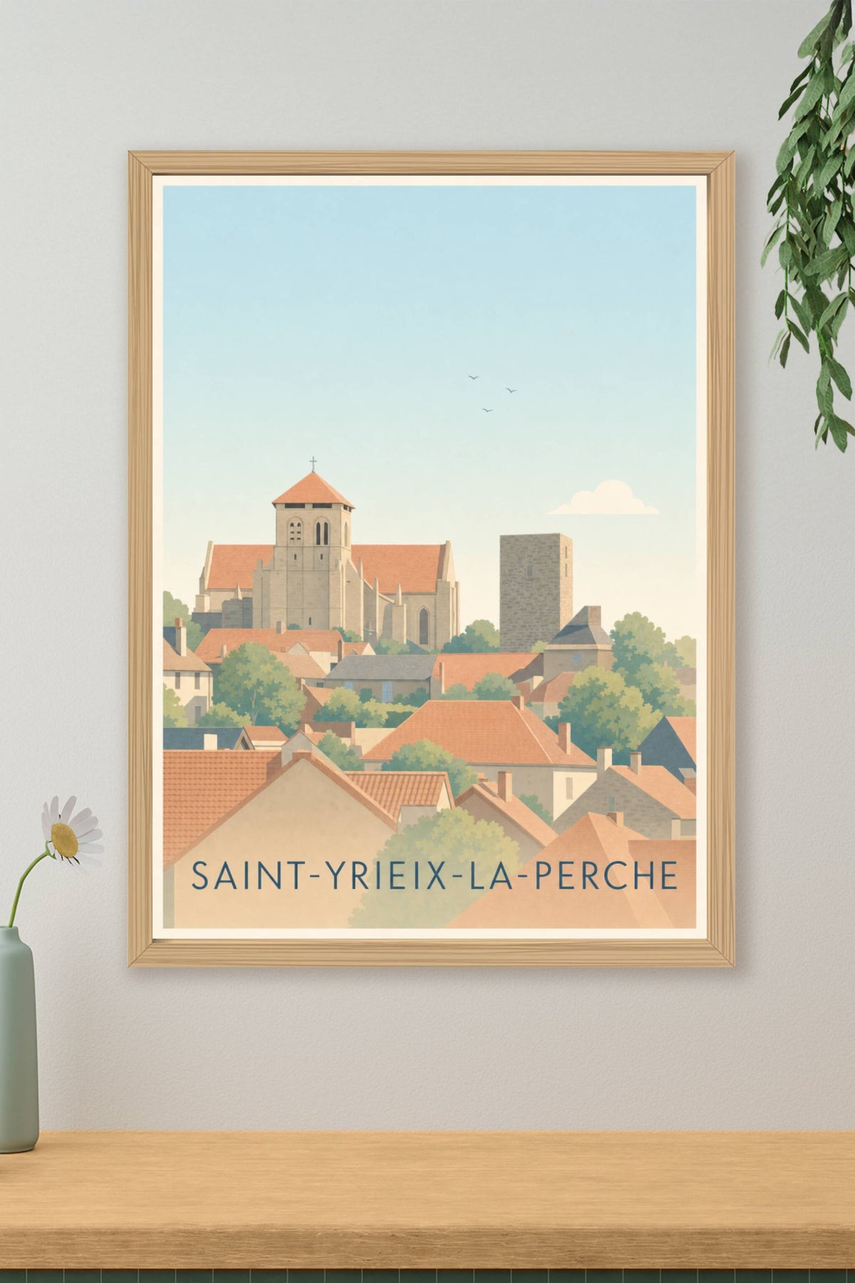 Affiche de Saint-Yrieix-la-Perche, poster collégiale