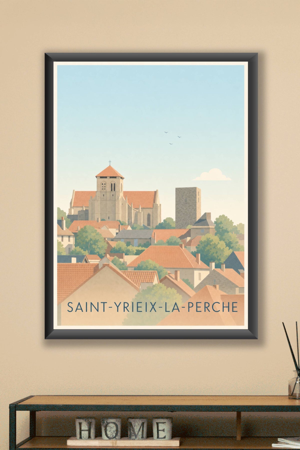 Affiche de Saint-Yrieix-la-Perche, poster collégiale