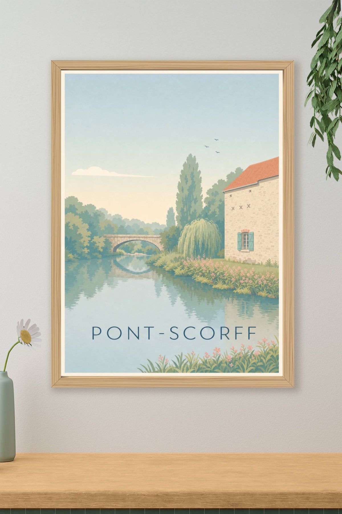 Affiche de Pont-Scorff, poster du vieux moulin