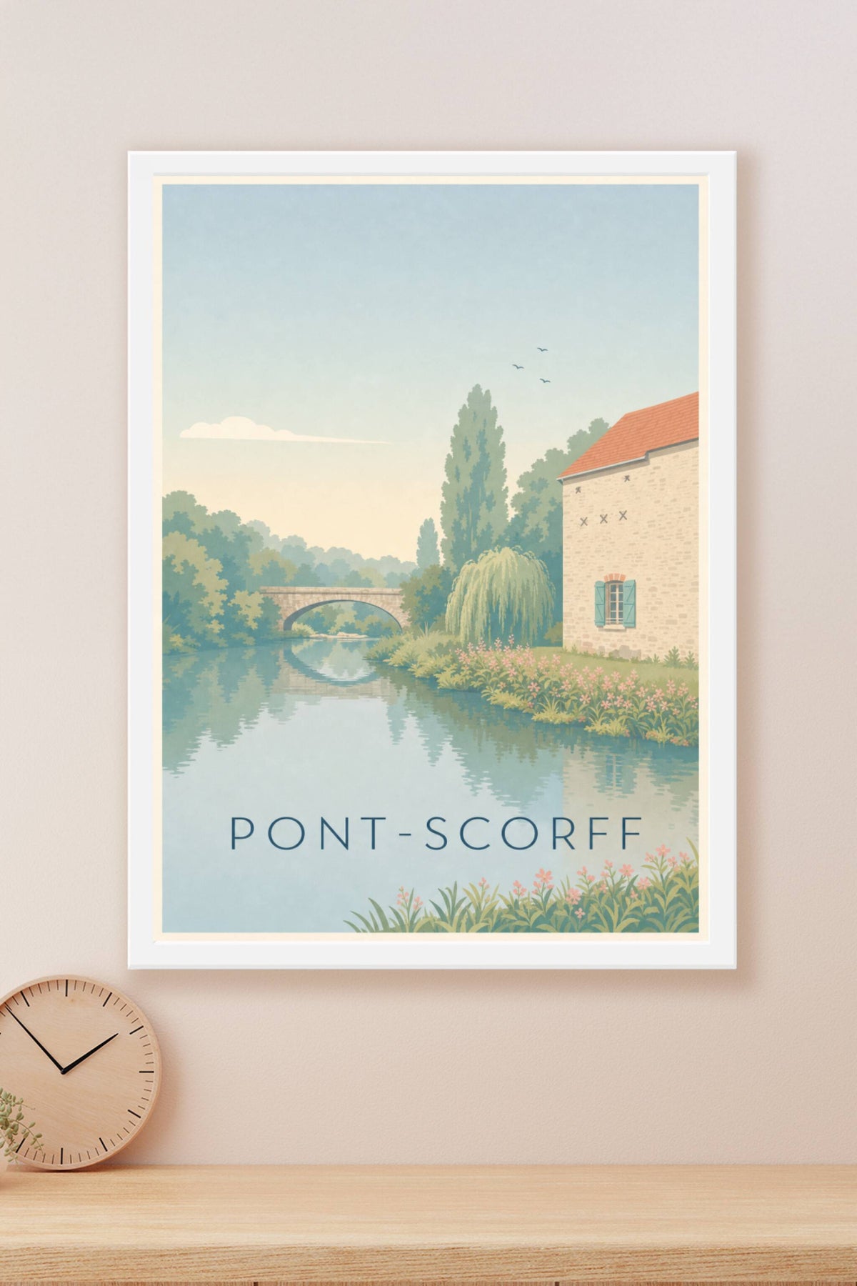 Affiche de Pont-Scorff, poster du vieux moulin