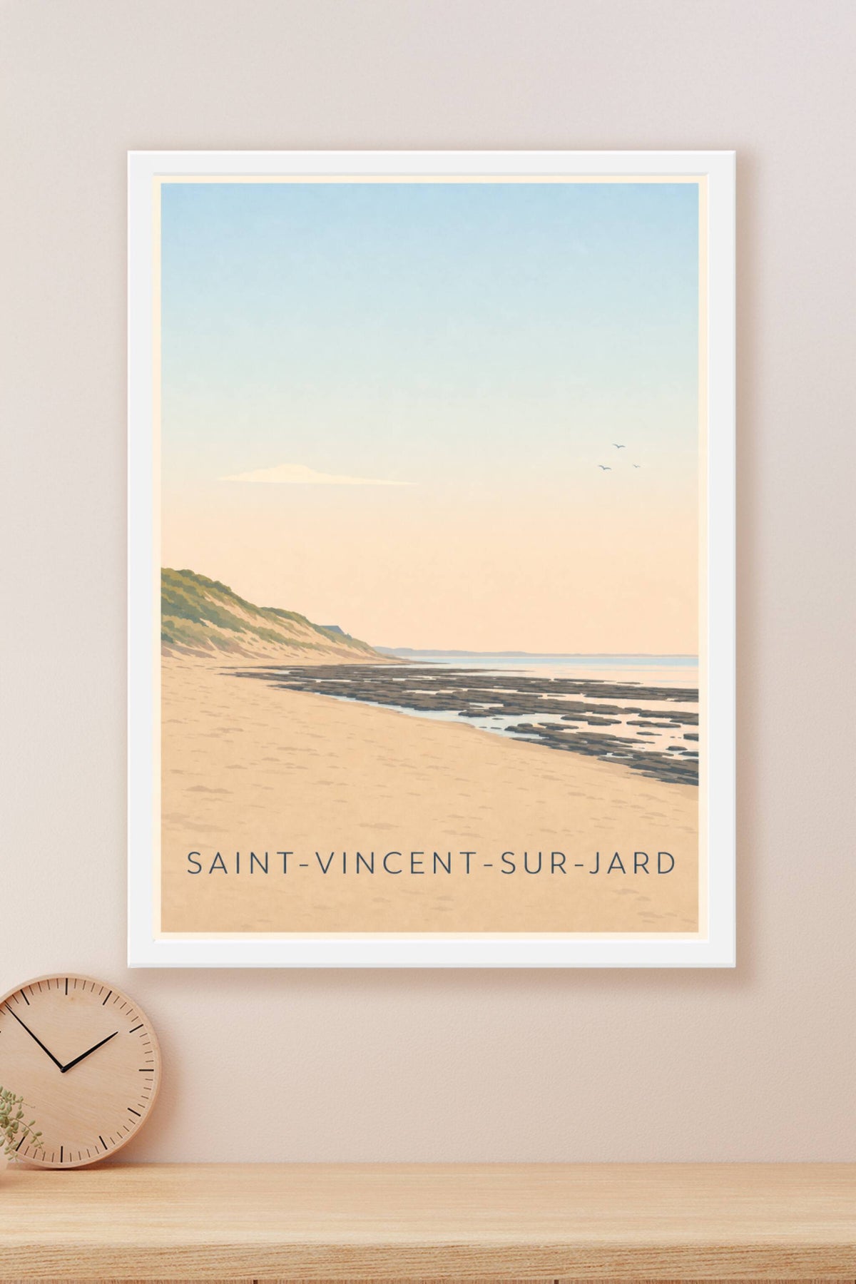 Affiche Saint-Vincent-sur-Jard, poster plage Vendée