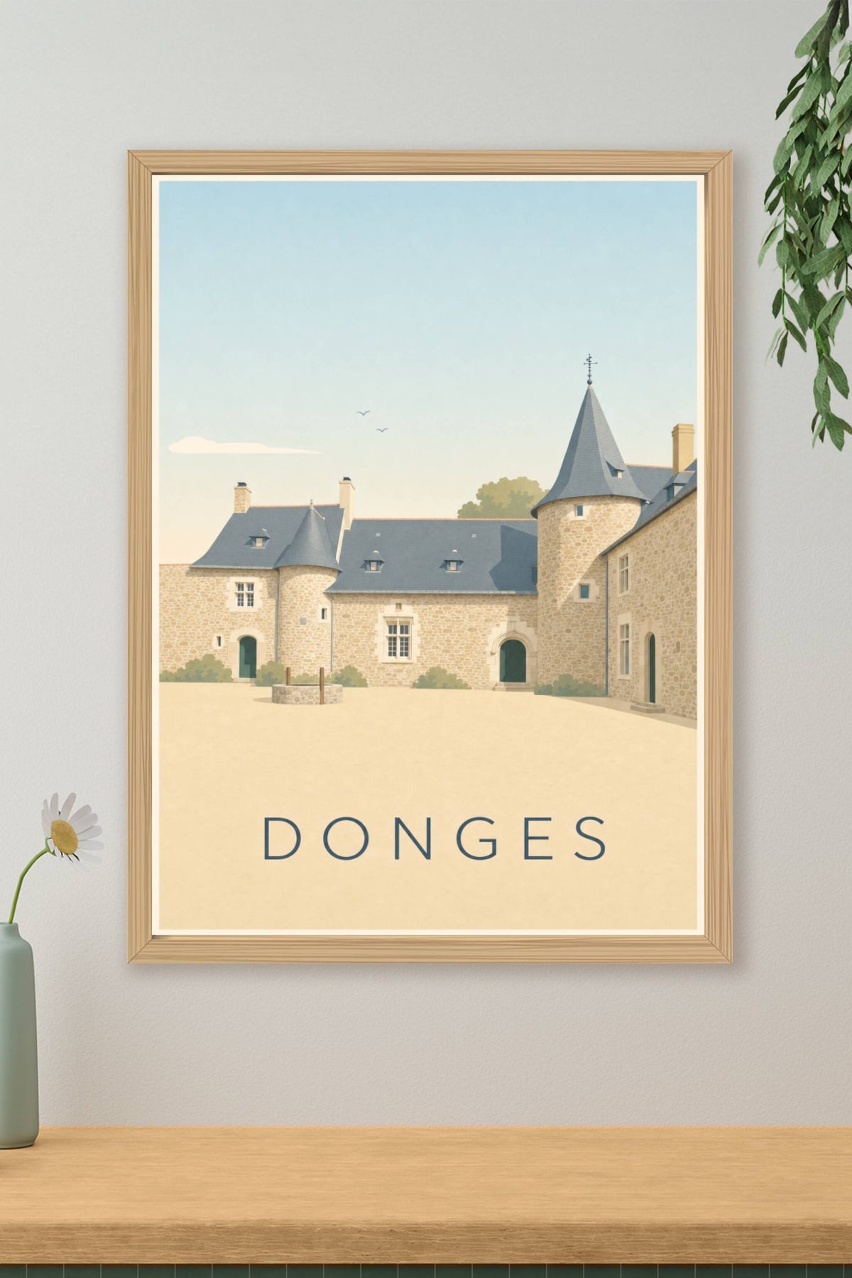Affiche de Donges, poster manoir breton