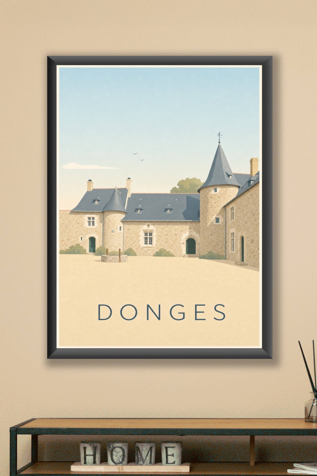 Affiche de Donges, poster manoir breton