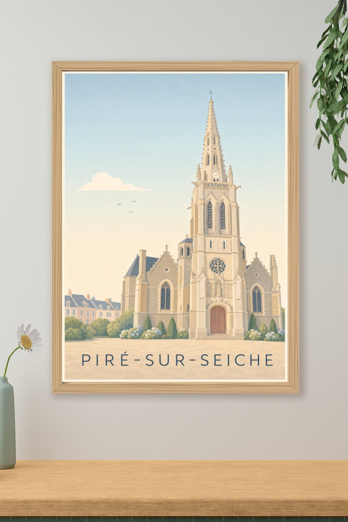 Affiche Piré-sur-Seiche, poster église Saint-Pierre