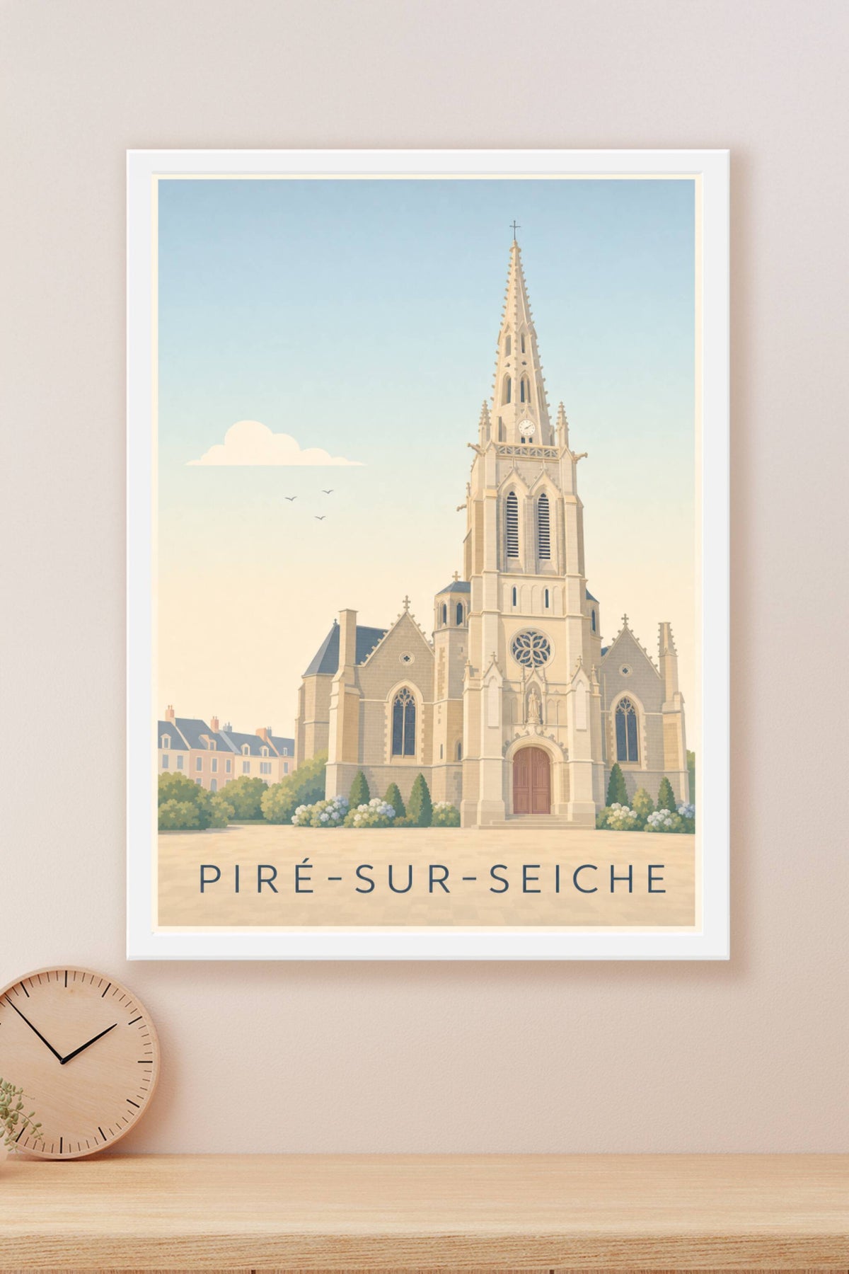 Affiche Piré-sur-Seiche, poster église Saint-Pierre
