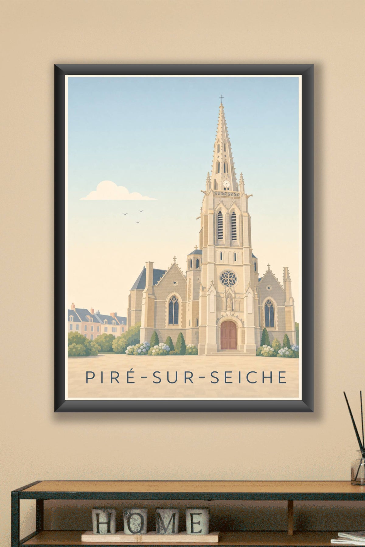 Affiche Piré-sur-Seiche, poster église Saint-Pierre