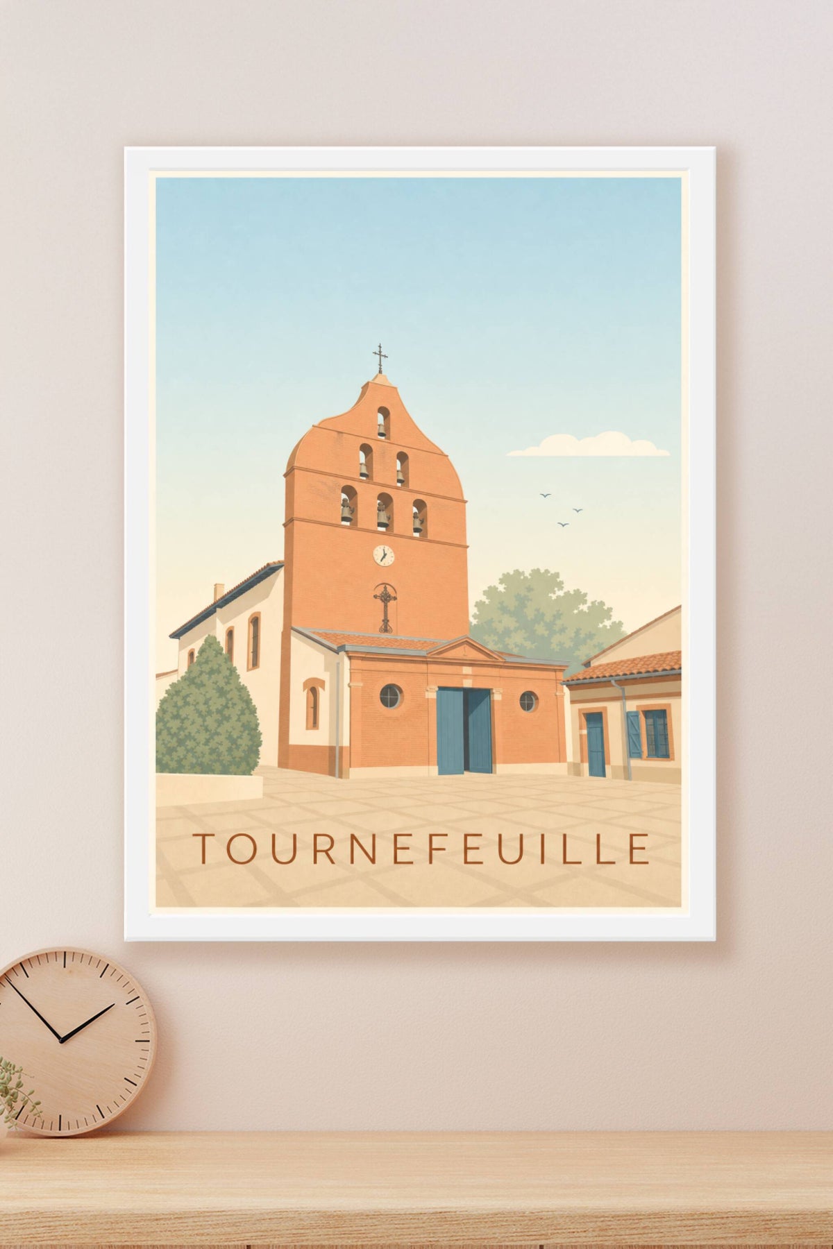 Affiche de Tournefeuille, poster église occitane