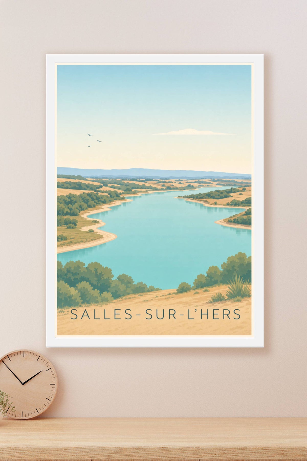 Affiche de Salles-sur-l'Hers, poster du lac de la Ganguise