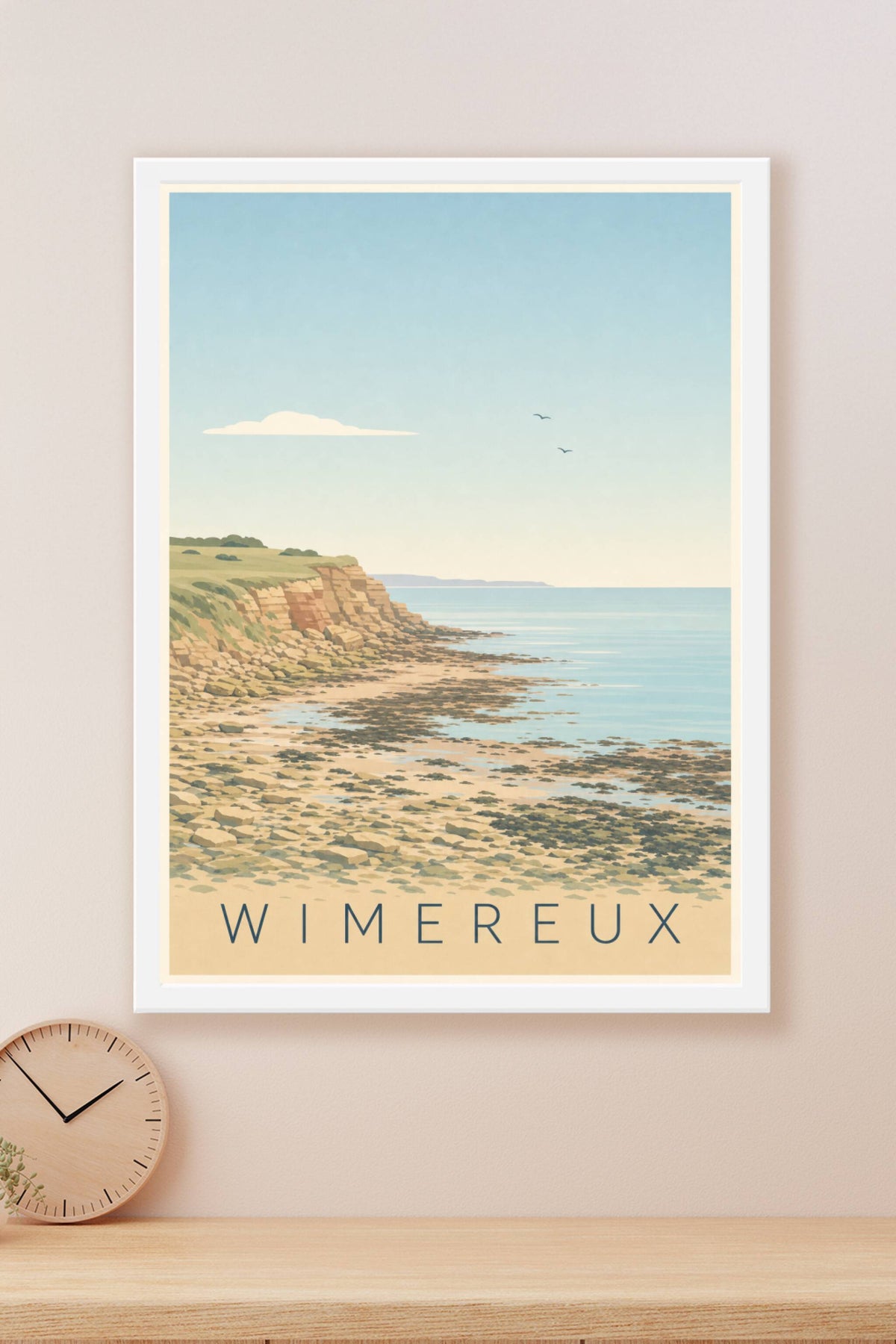 Affiche de Wimereux, poster falaises de la Côte d'Opale