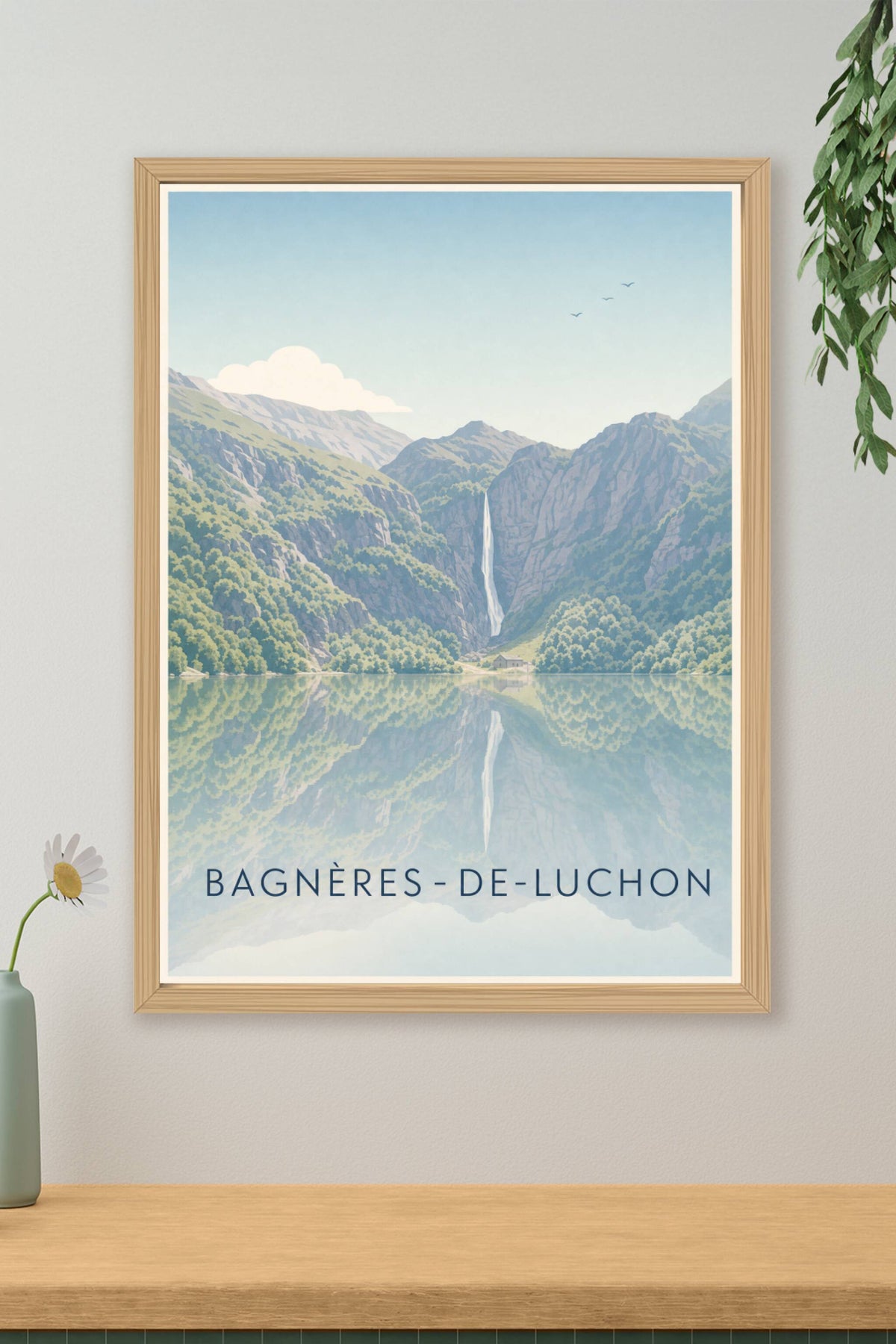 Affiche Bagnères-de-Luchon, poster de la cascade d'Oô