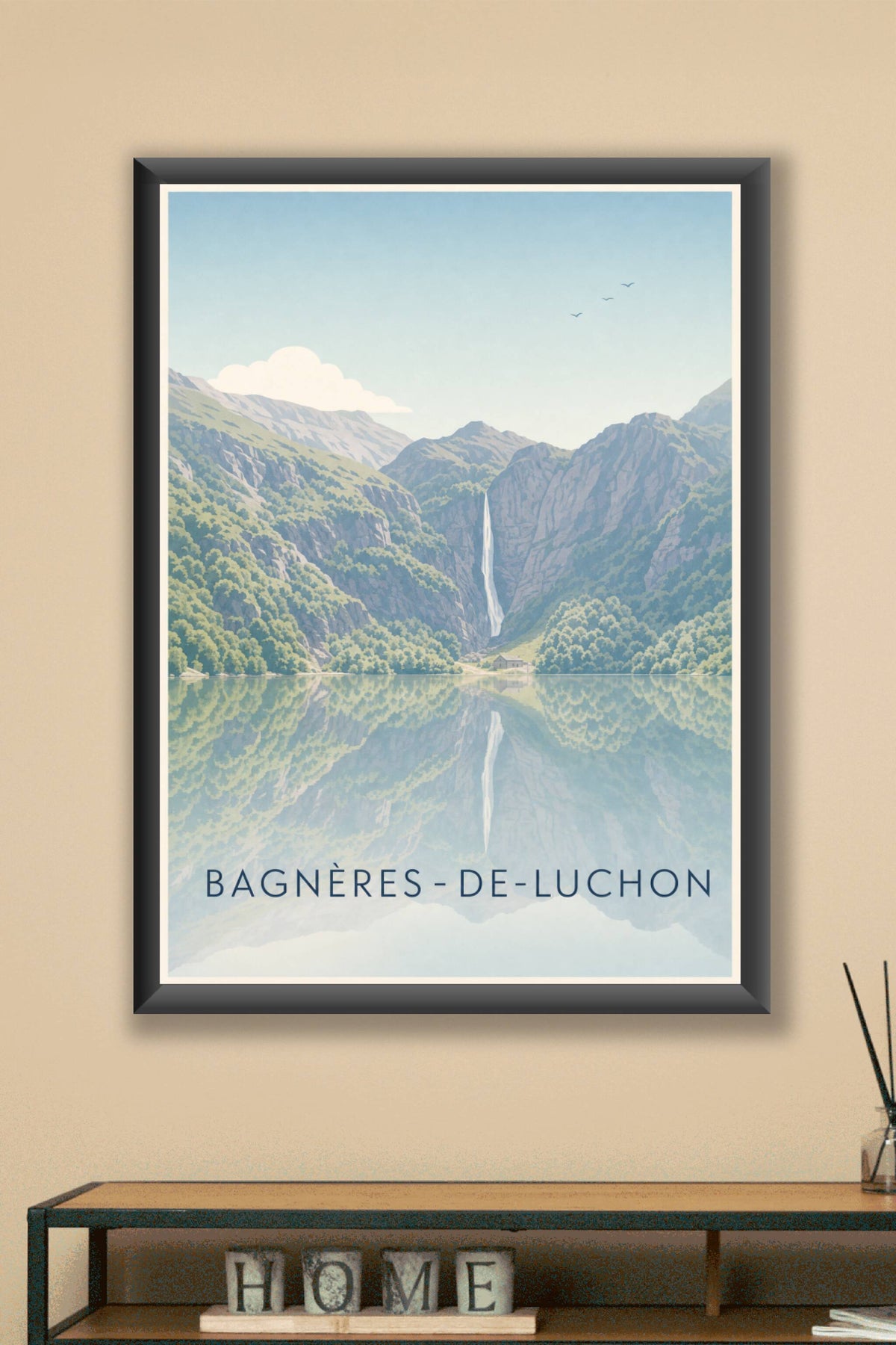 Affiche Bagnères-de-Luchon, poster de la cascade d'Oô