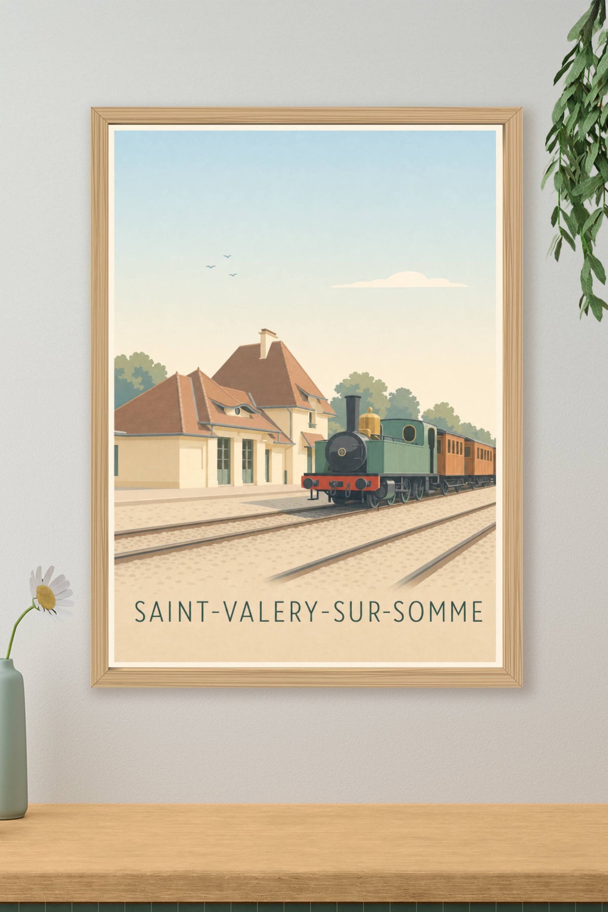 Poster de Saint-Valery-sur-Somme, petit train vapeur