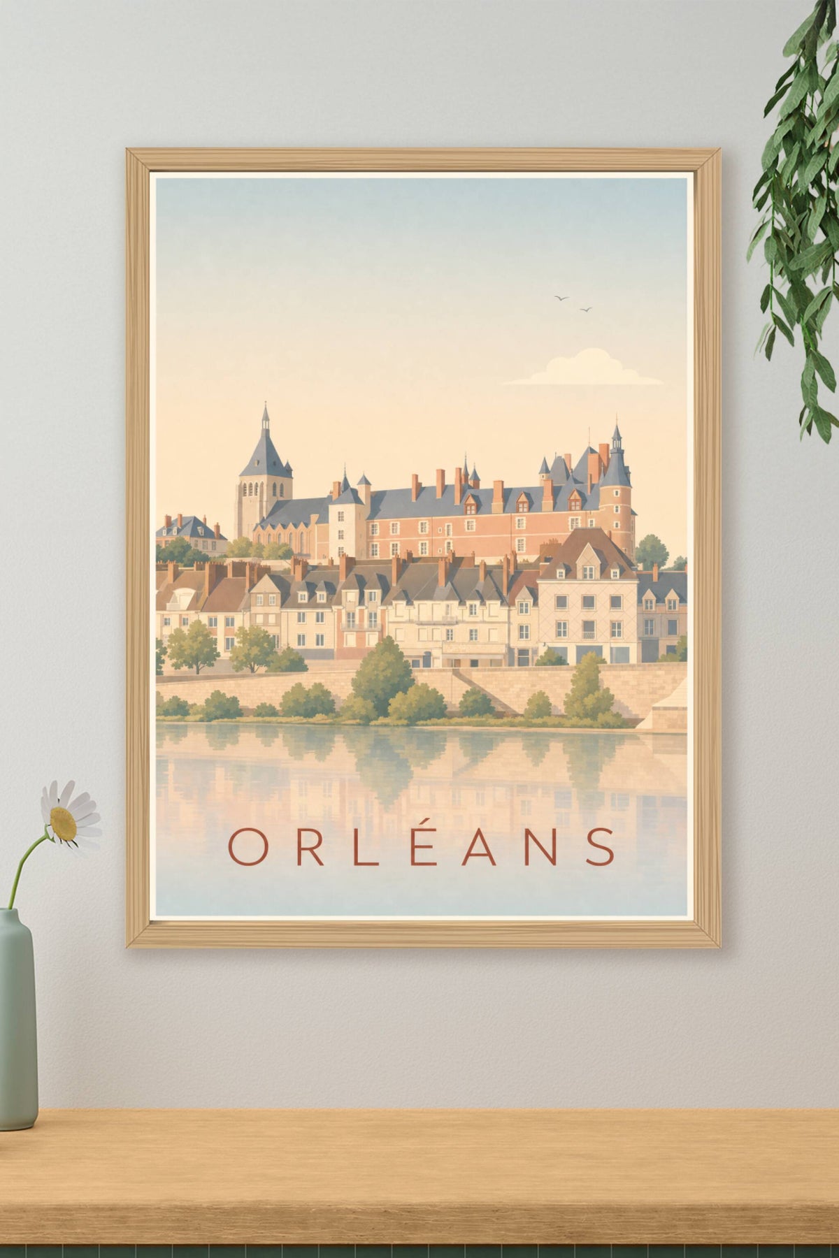 Affiche d'Orléans, poster quai de Loire