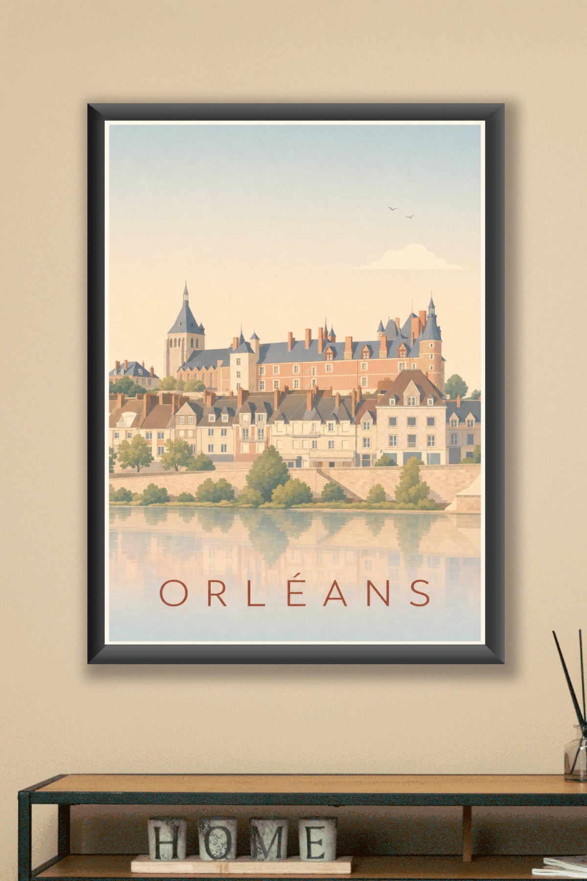 Affiche d'Orléans, poster quai de Loire