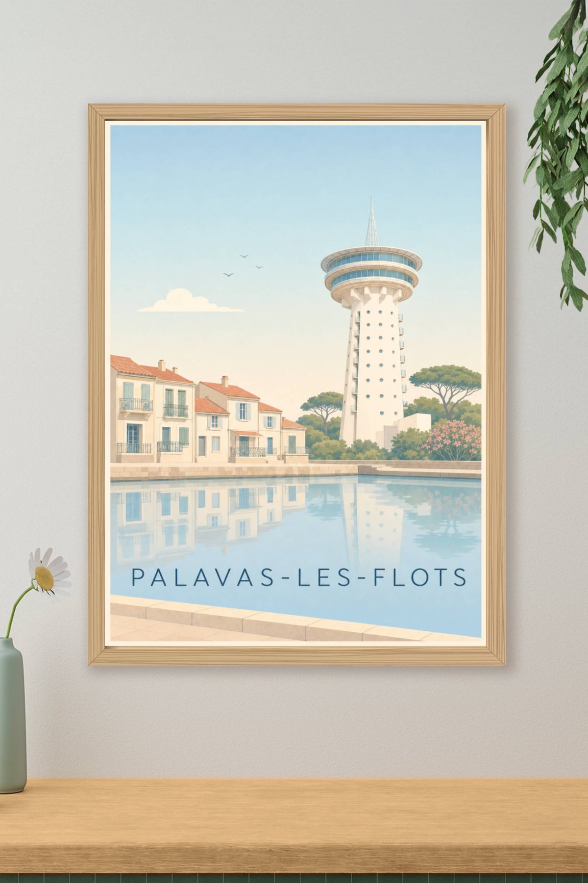 Affiche de Palavas-les-Flots, poster Phare de la Méditerranée