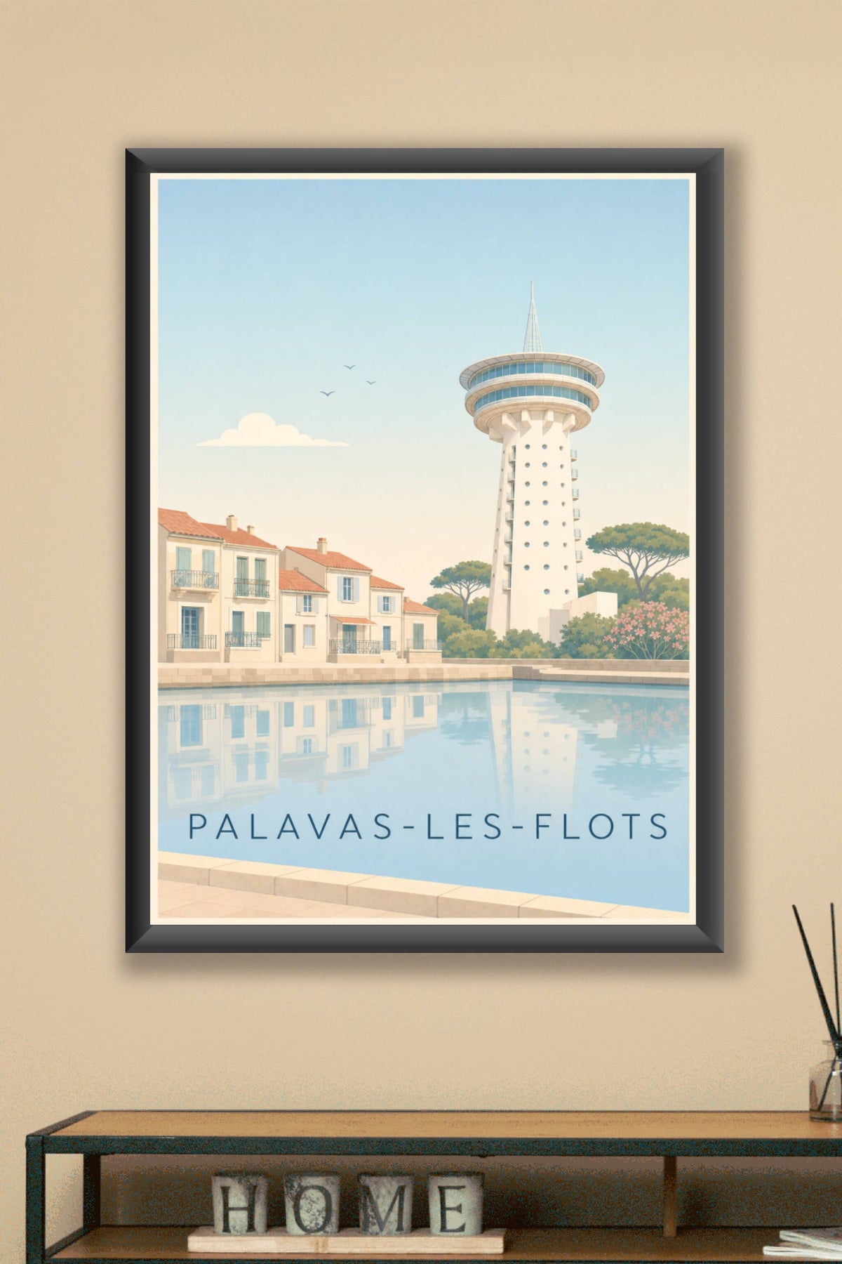 Affiche de Palavas-les-Flots, poster Phare de la Méditerranée