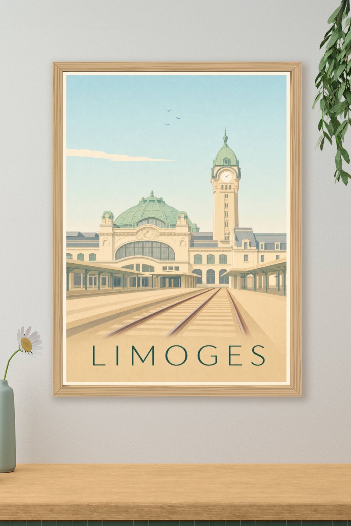 Affiche de Limoges, la Gare des Bénédictins