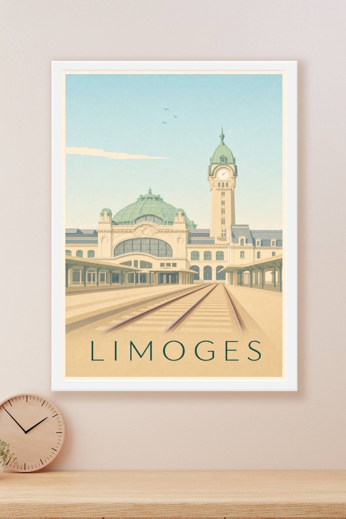 Affiche de Limoges, la Gare des Bénédictins