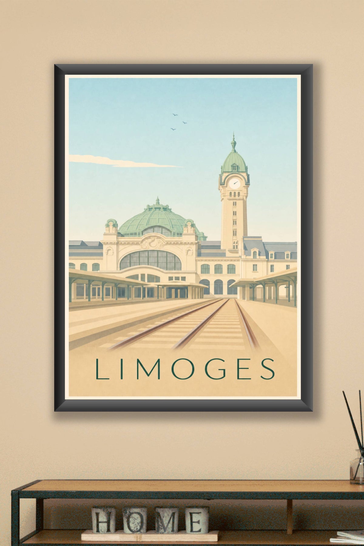 Affiche de Limoges, la Gare des Bénédictins