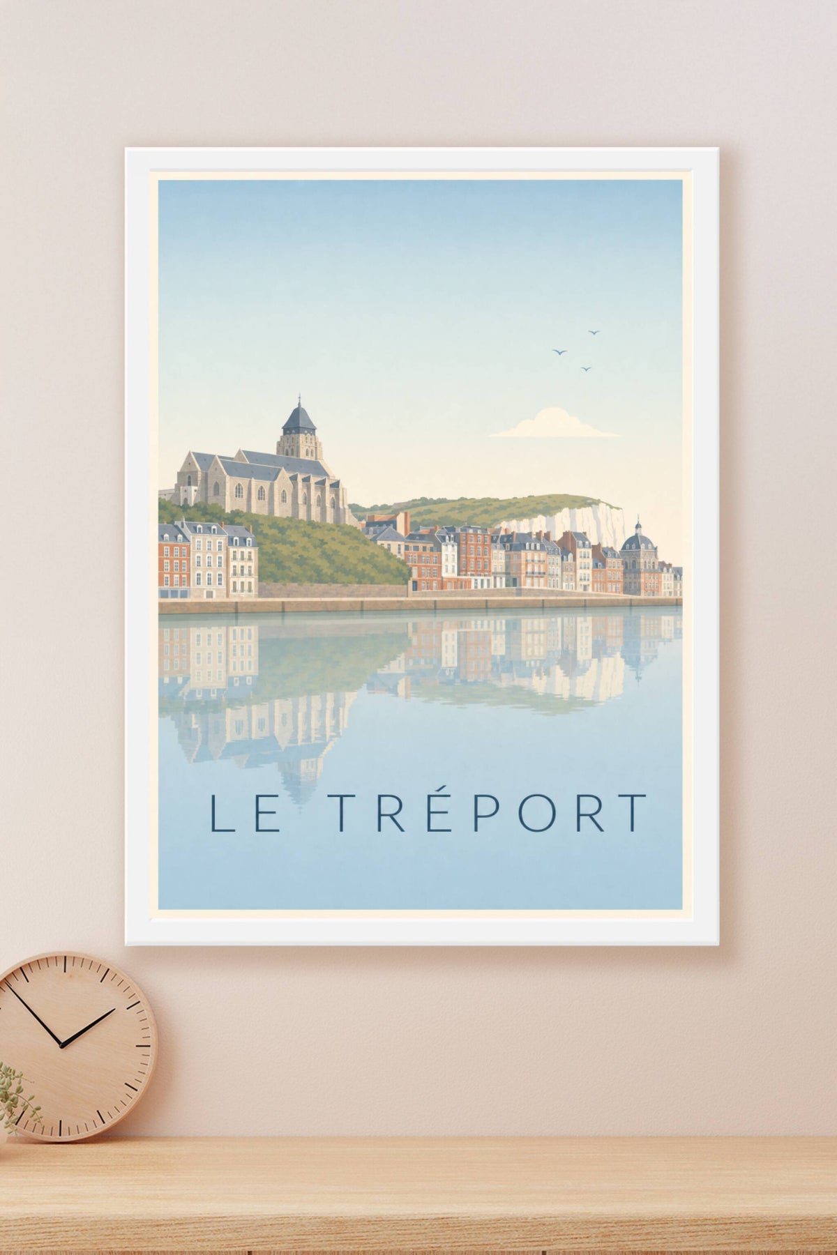 Affiche Le Tréport, poster falaises de craie