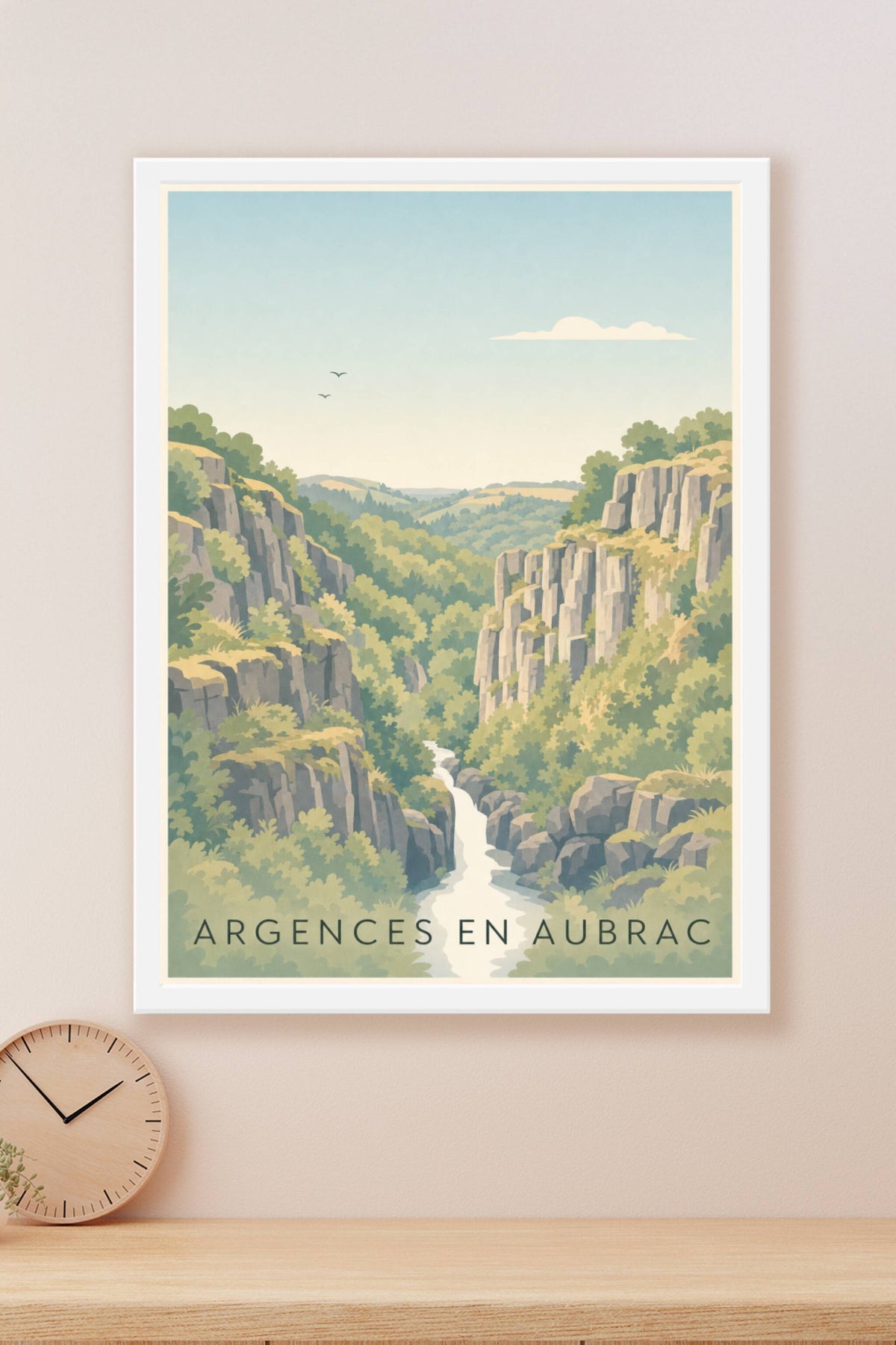 Affiche d'Argences en Aubrac, poster canyon