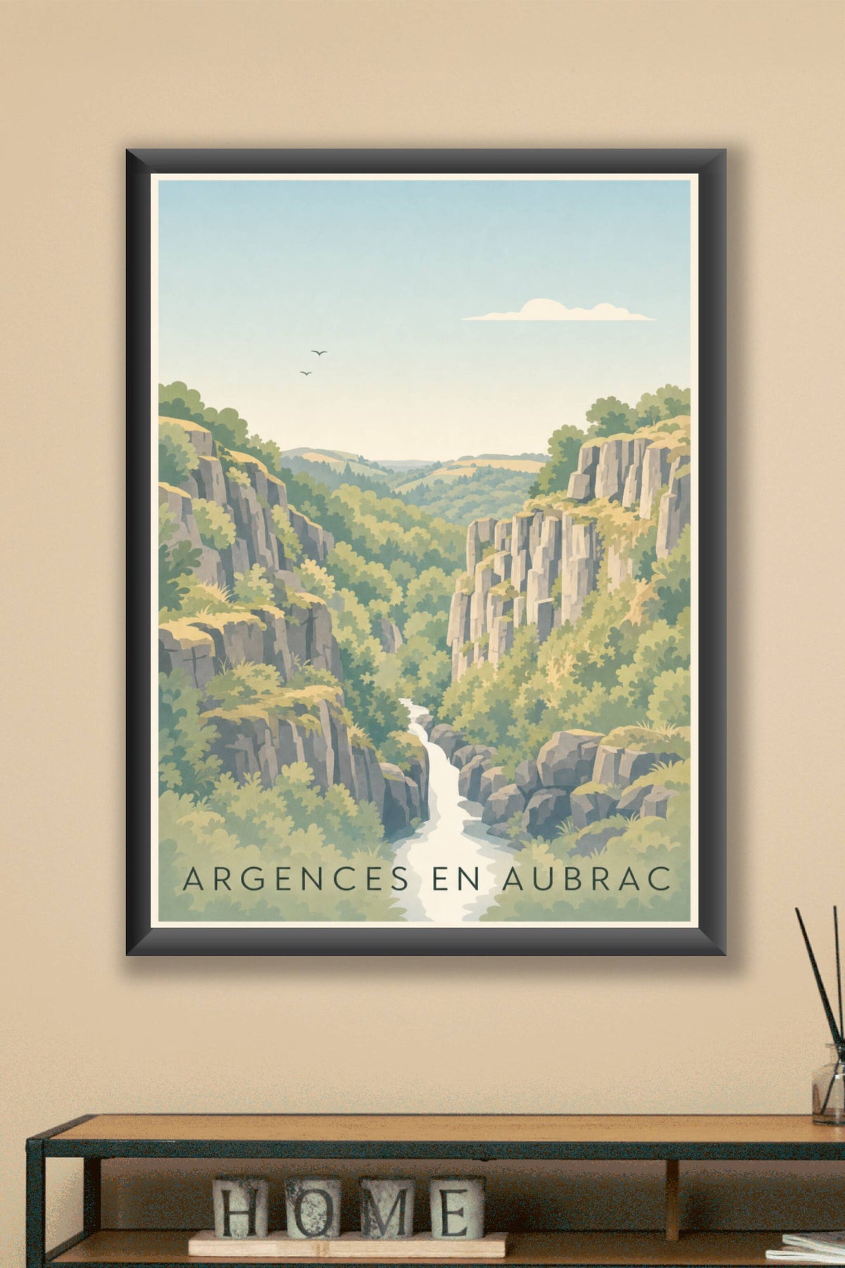 Affiche d'Argences en Aubrac, poster canyon