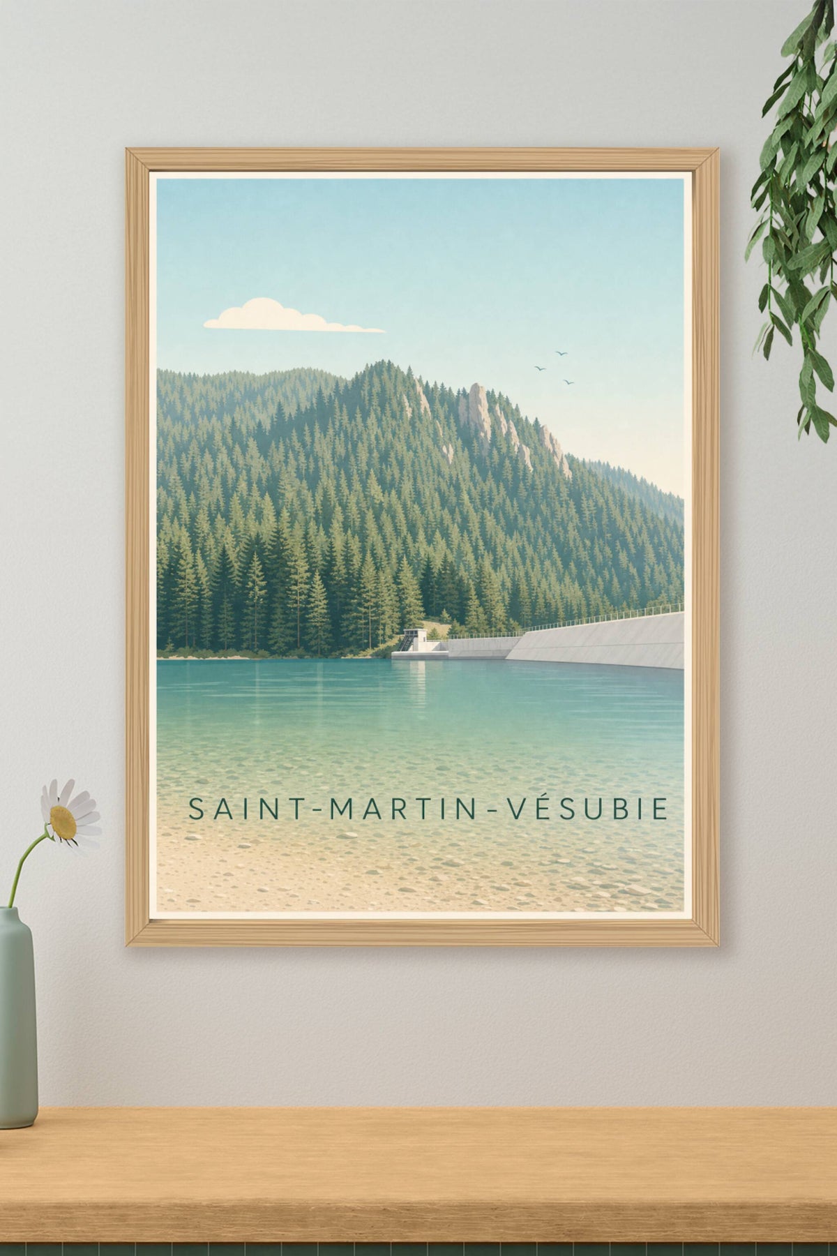 Affiche de Saint-Martin-Vésubie, poster lac du Boréon