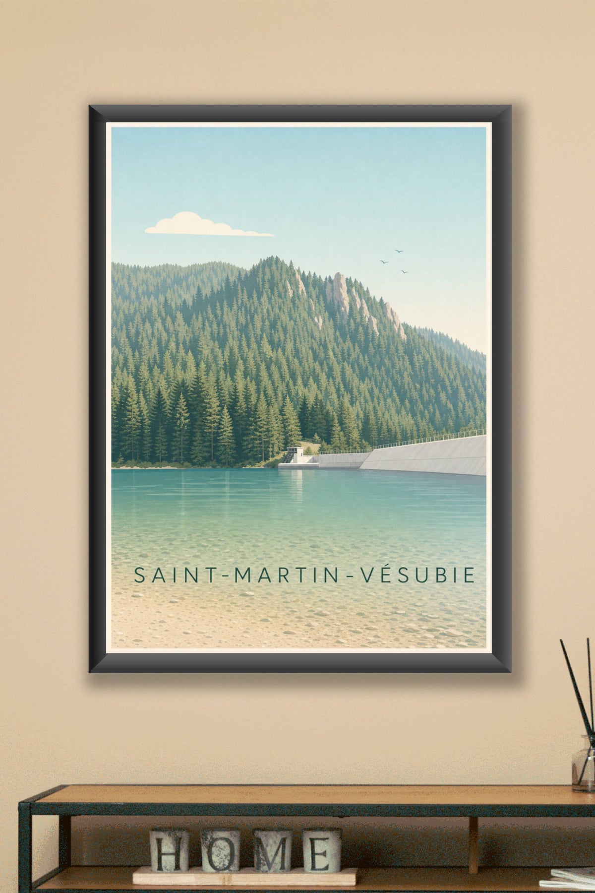 Affiche de Saint-Martin-Vésubie, poster lac du Boréon