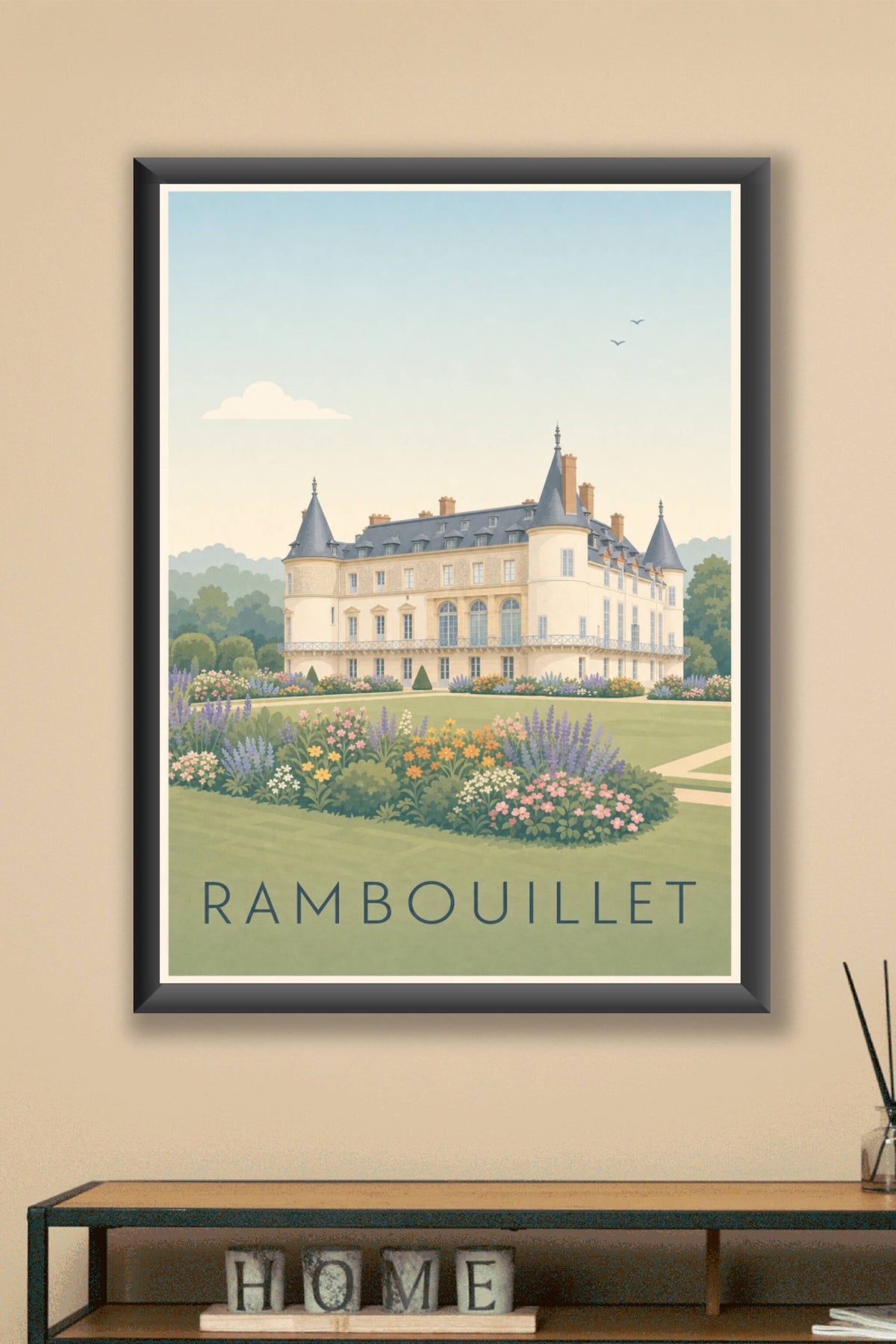 Affiche de Rambouillet, poster Chateau de Rambouillet