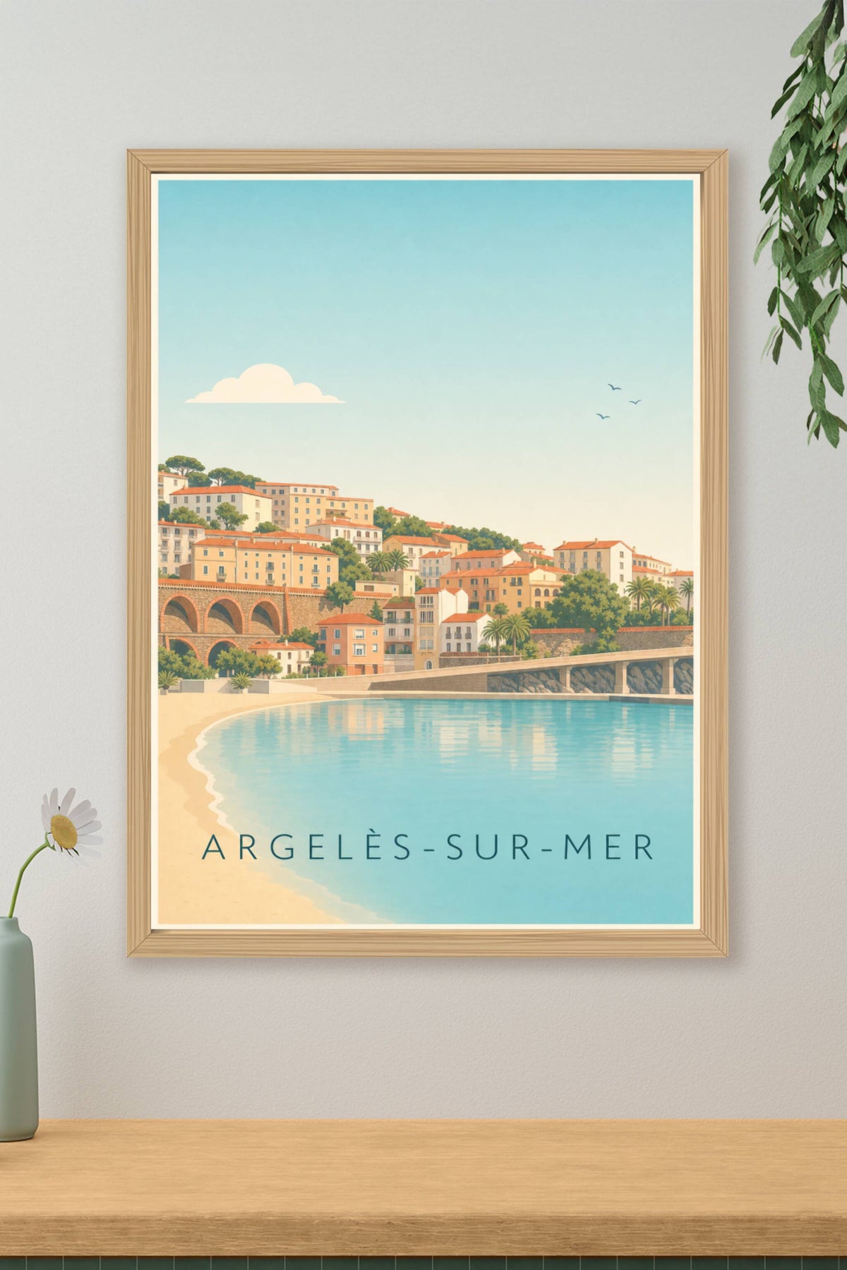Affiche d'Argelès-sur-Mer, poster bord de mer