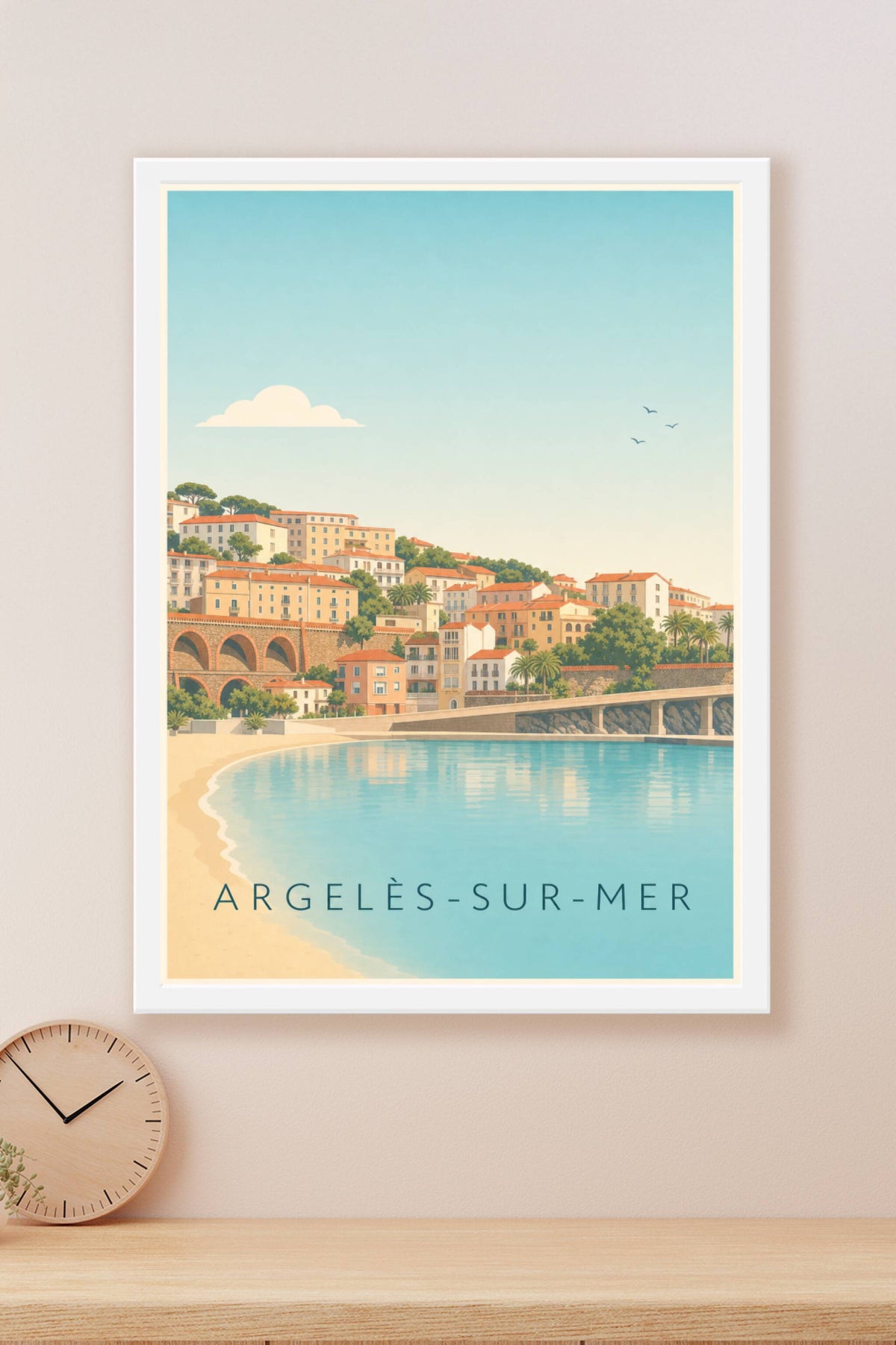 Affiche d'Argelès-sur-Mer, poster bord de mer
