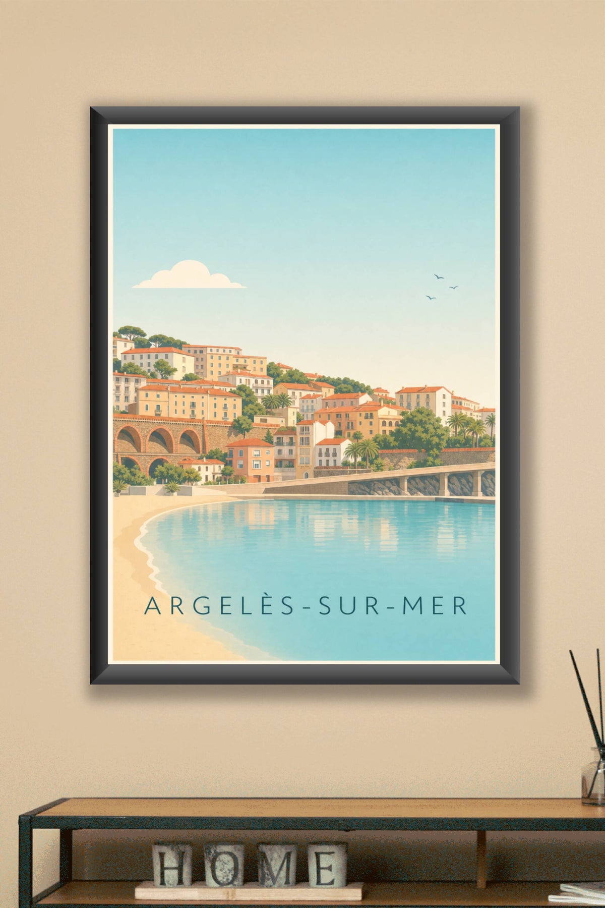Affiche d'Argelès-sur-Mer, poster bord de mer
