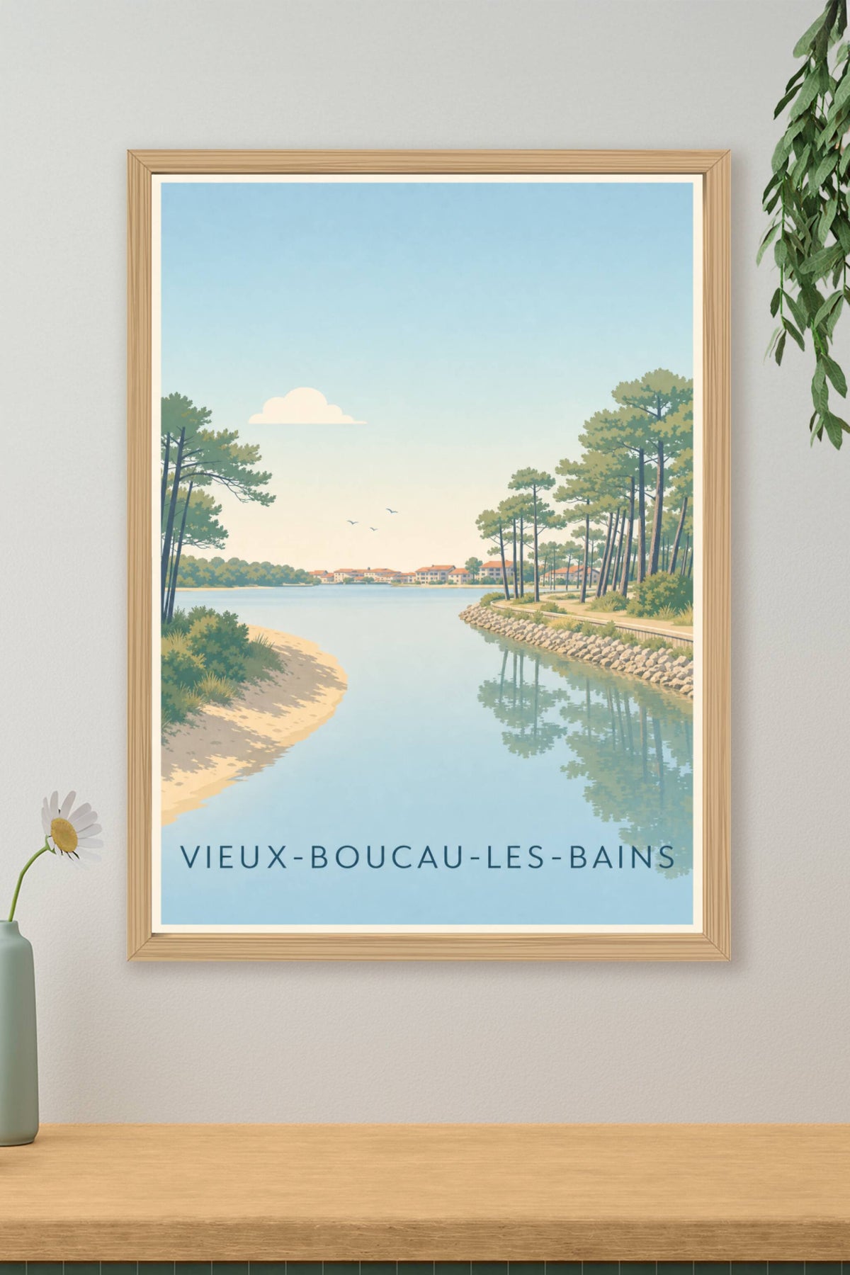 Affiche de Vieux-Boucau-les-Bains, poster lac marin