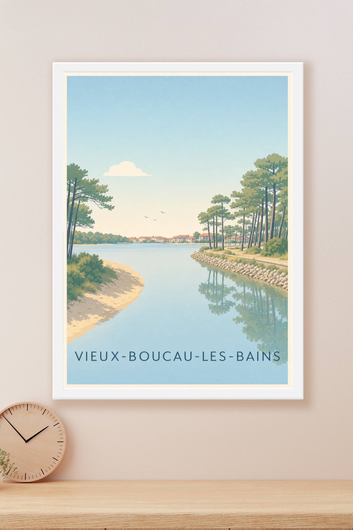 Affiche de Vieux-Boucau-les-Bains, poster lac marin