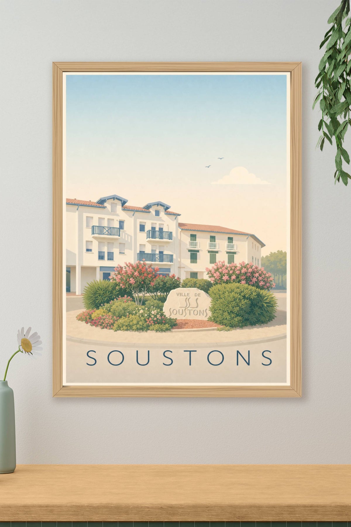 Affiche de Soustons, poster ville des Landes