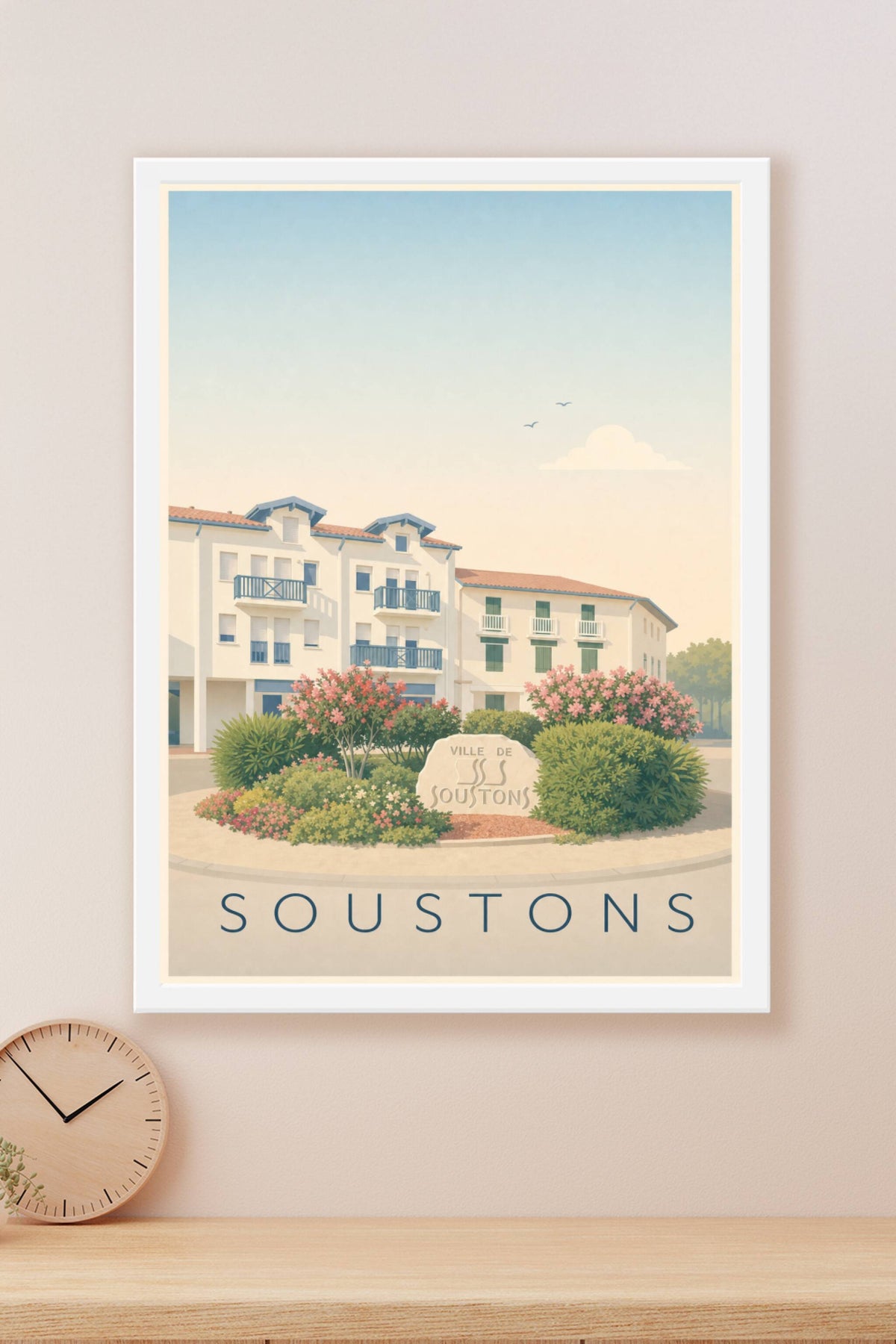Affiche de Soustons, poster ville des Landes