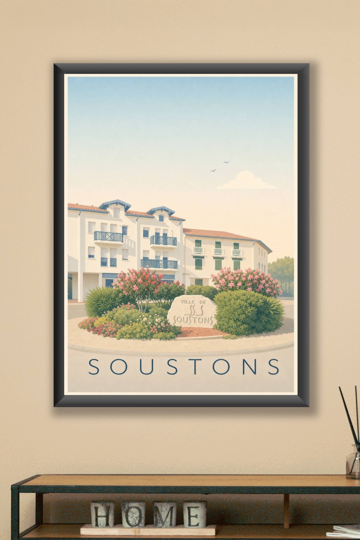 Affiche de Soustons, poster ville des Landes