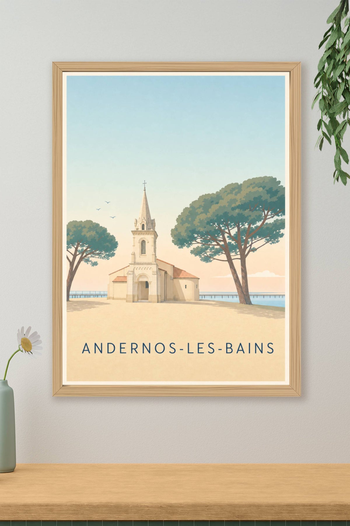 Affiche d’Andernos-les-Bains, poster bassin d’Arcachon
