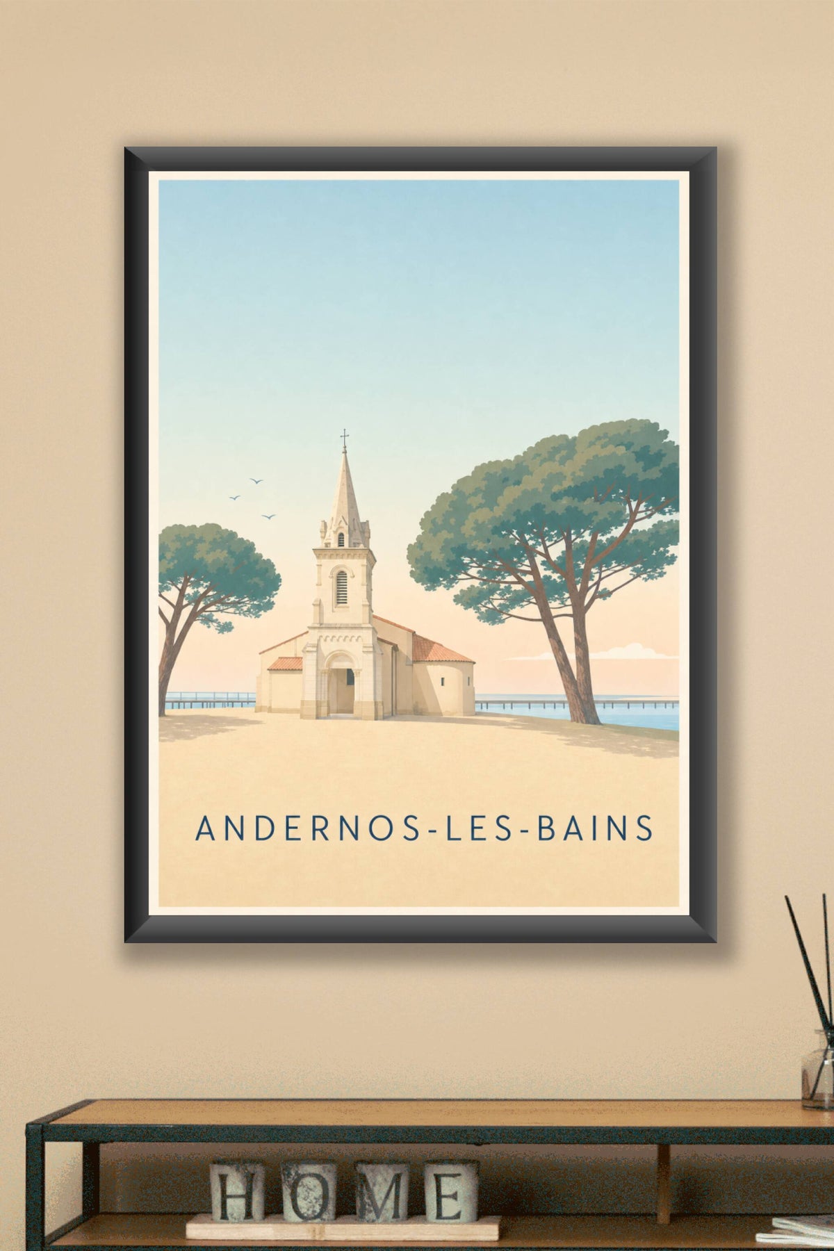 Affiche d’Andernos-les-Bains, poster bassin d’Arcachon