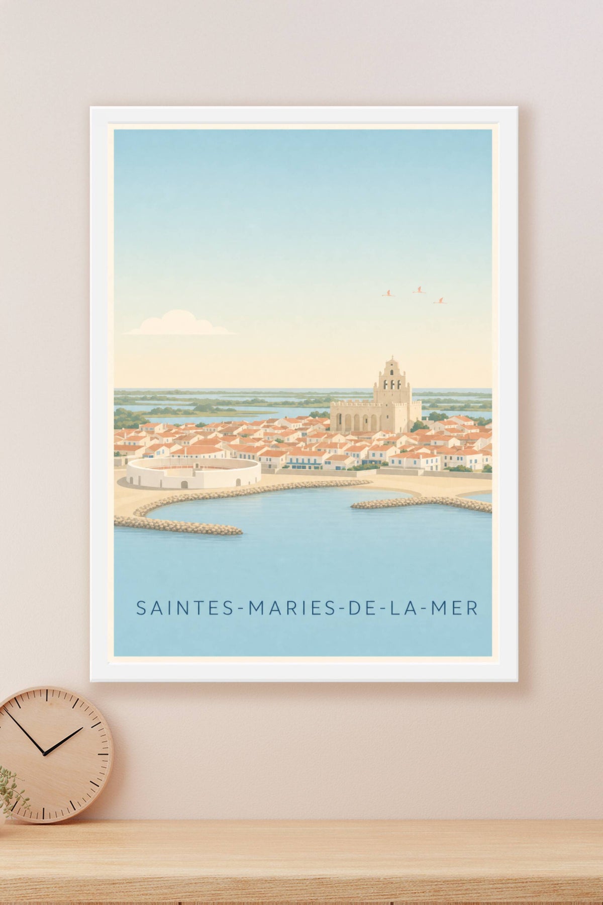 Affiche des Saintes-Maries-de-la-Mer, poster Camargue