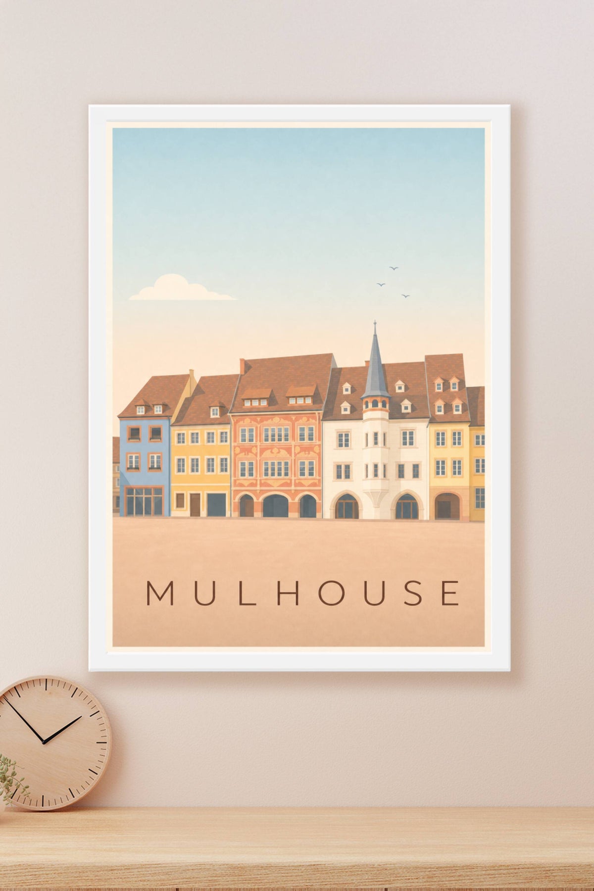 Affiche de Mulhouse, poster place de la Réunion