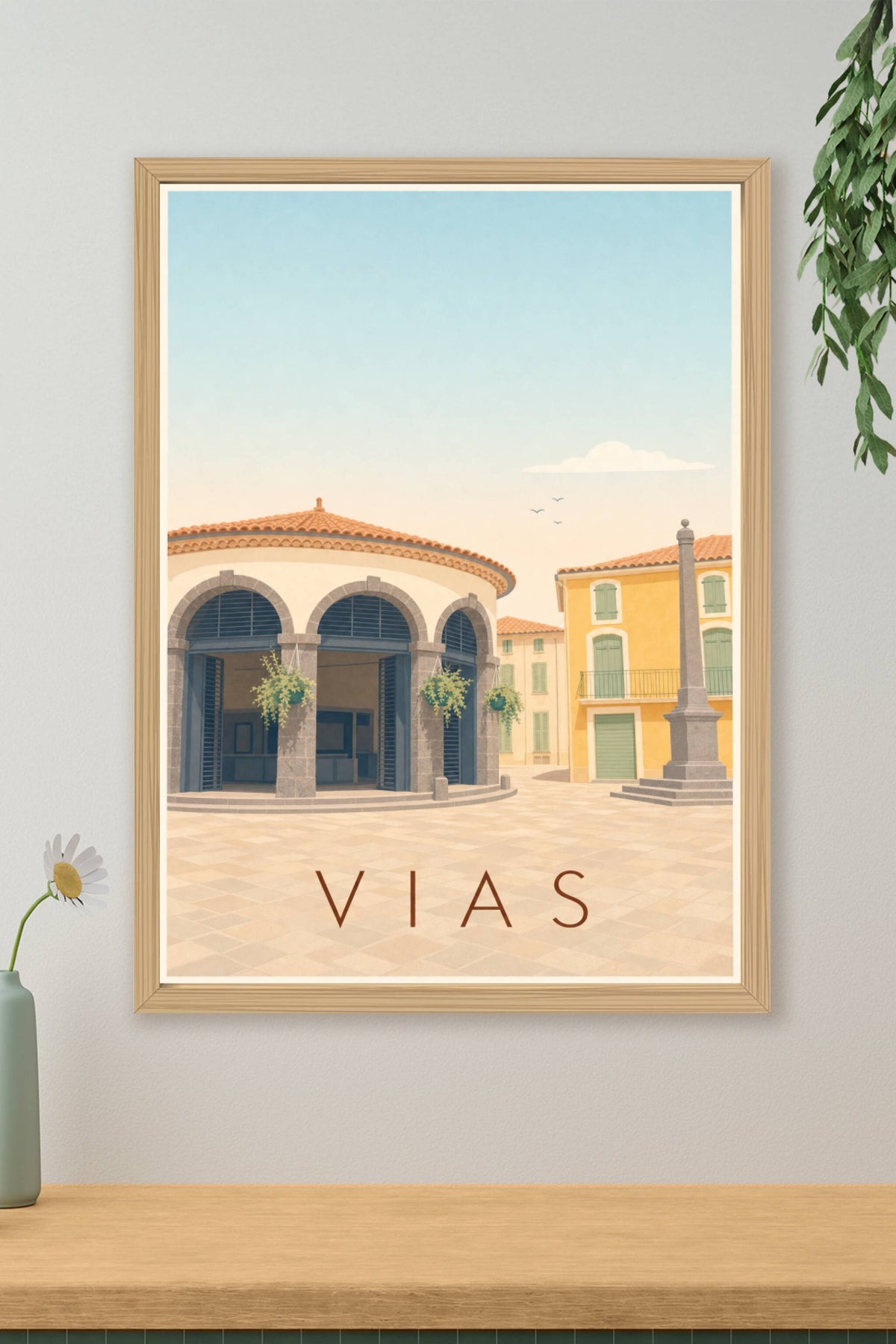 Affiche de Vias, poster halles du village