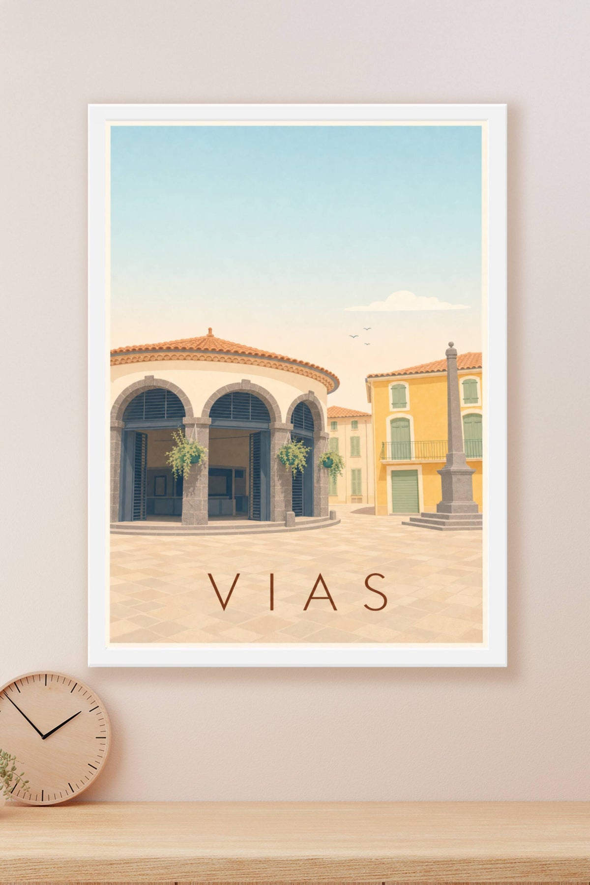 Affiche de Vias, poster halles du village