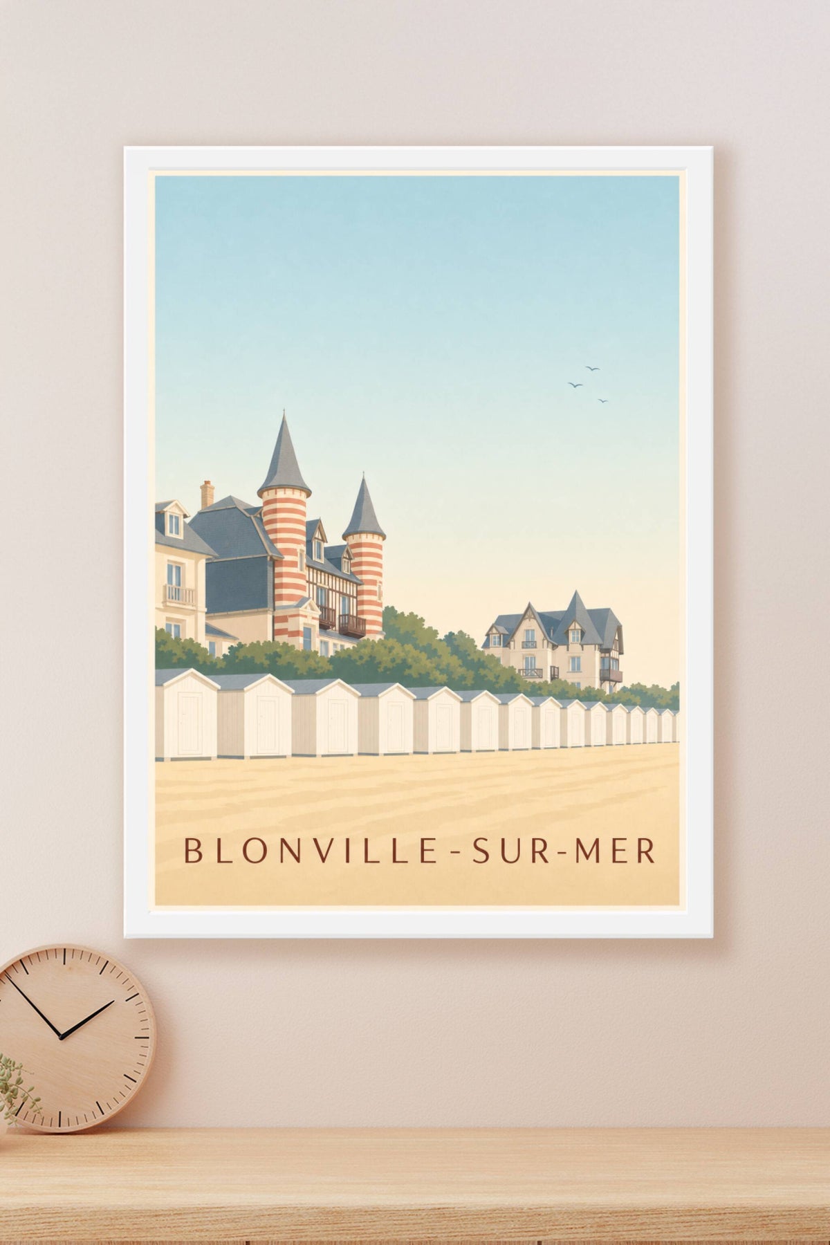 Affiche de Blonville-sur-Mer, poster plage normande
